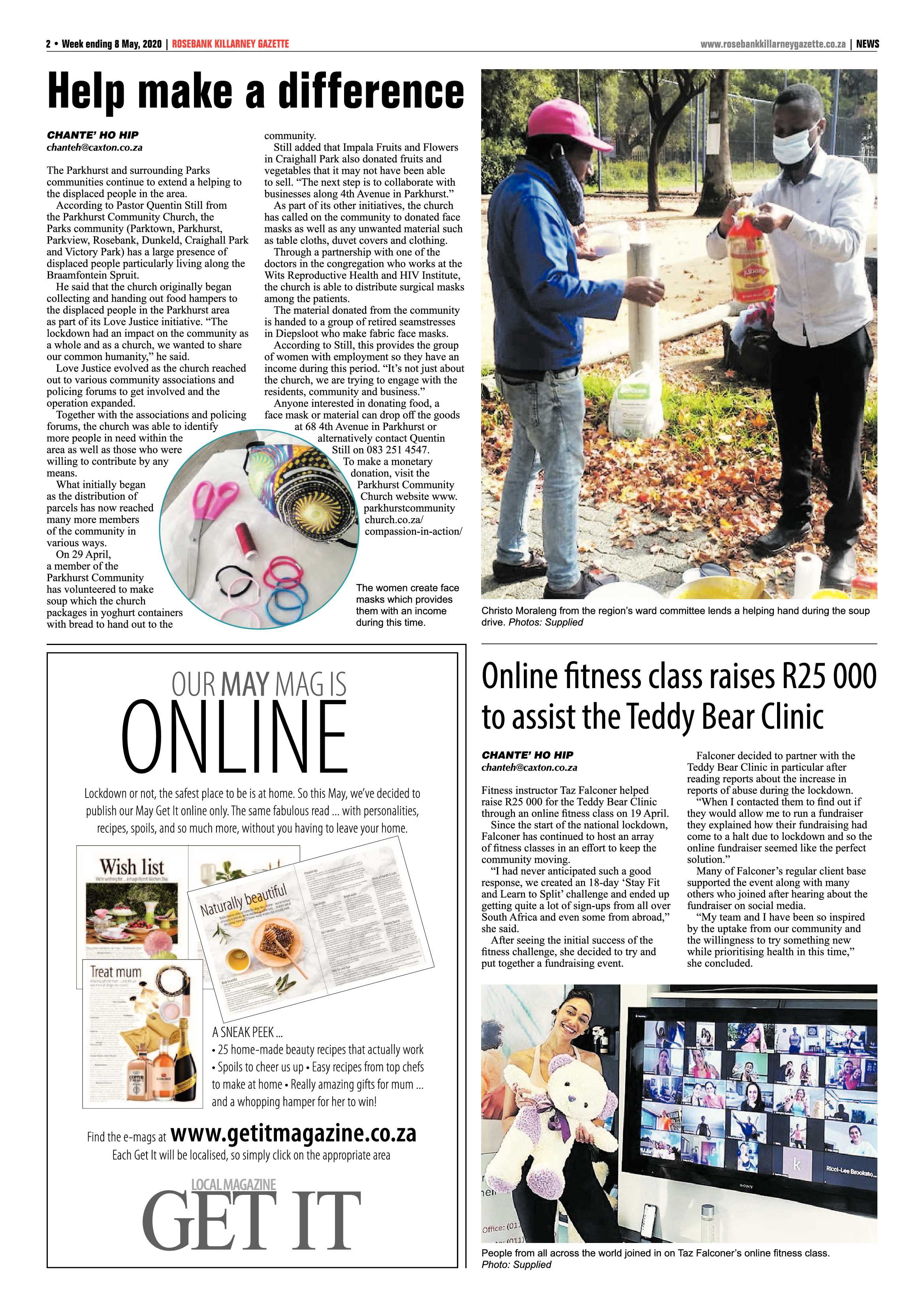 Rosebank Killarney Gazette 08 May 2020 page 2