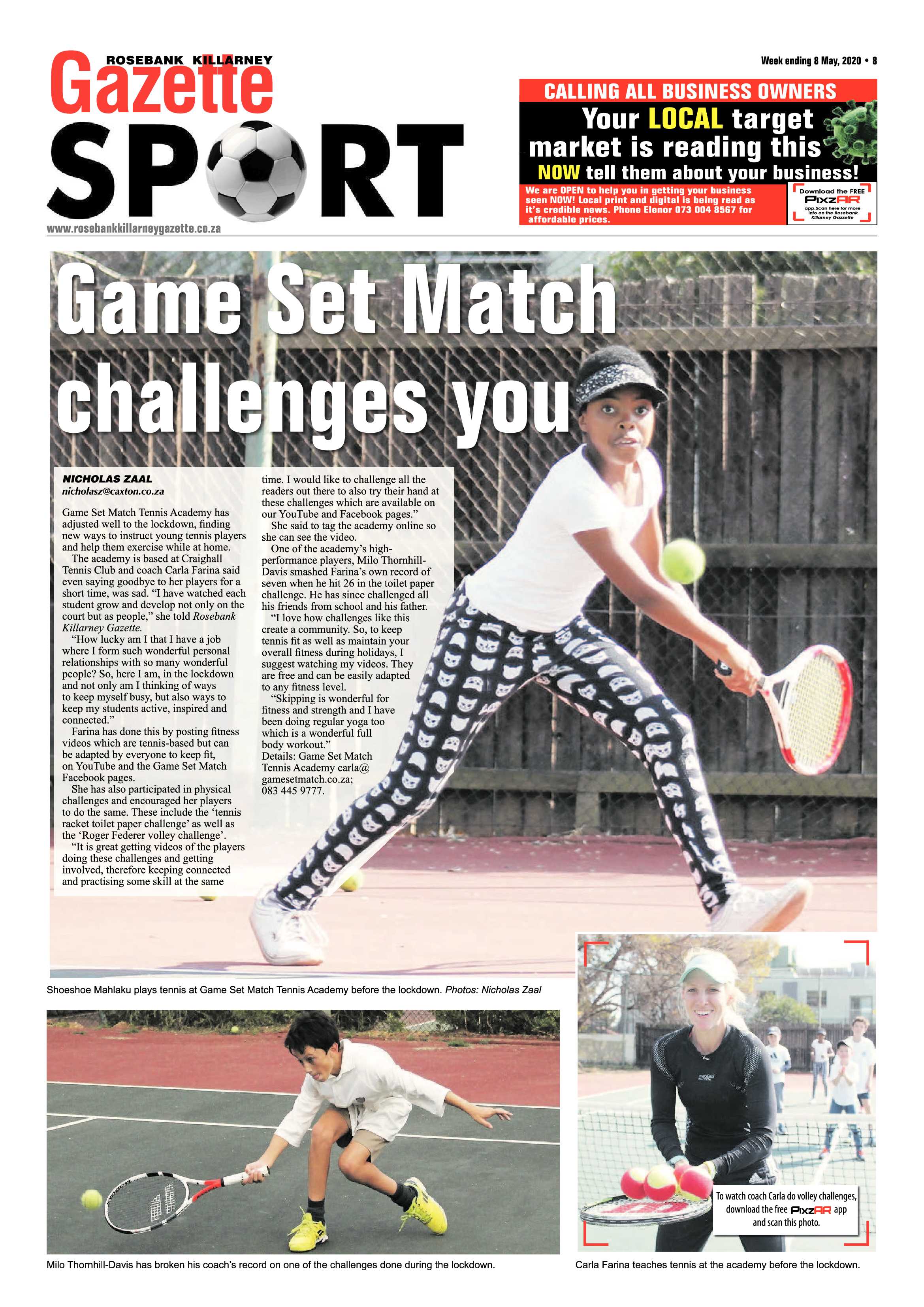 Rosebank Killarney Gazette 08 May 2020 page 8