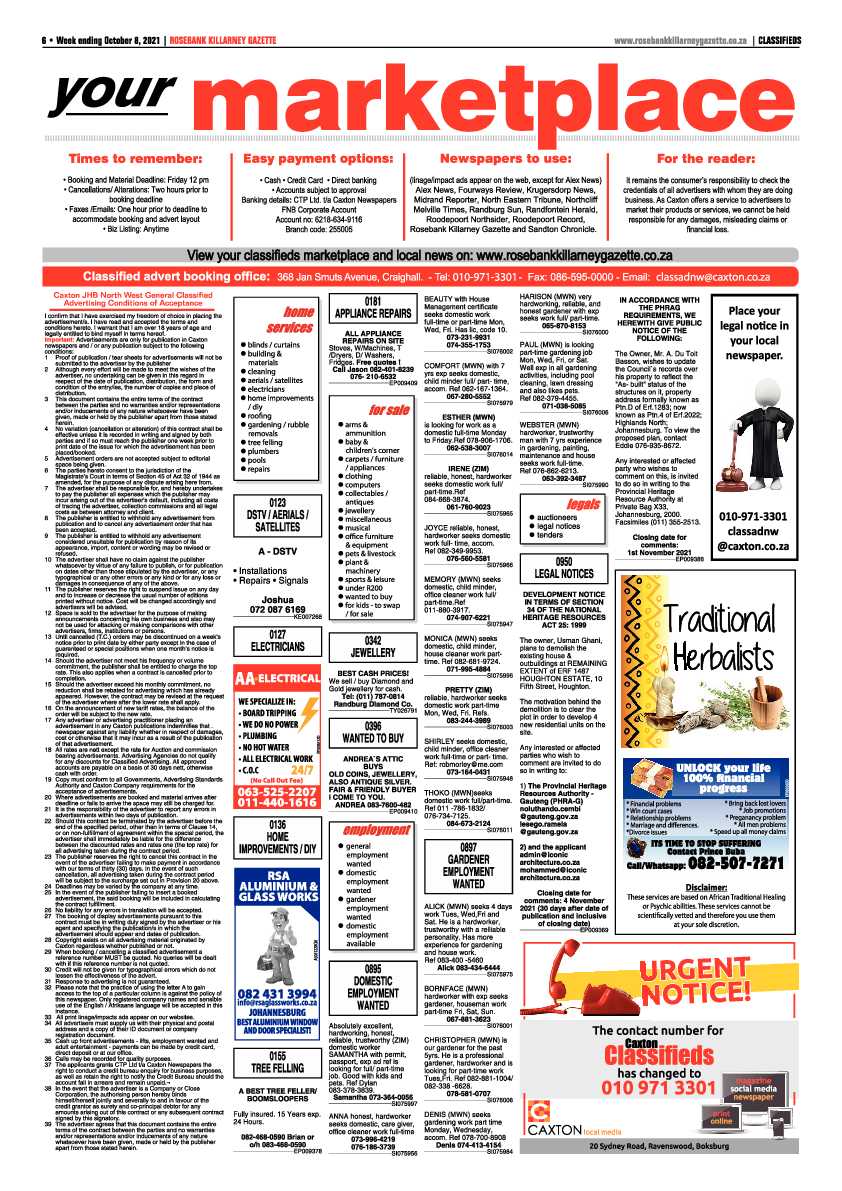Rosebank Killarney Gazette 08 October 2021 page 6