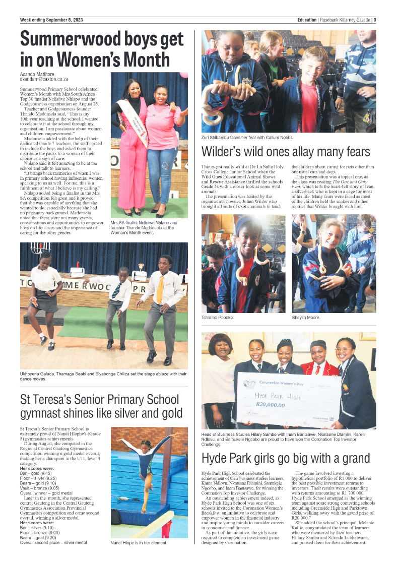 Rosebank Killarney Gazette 08 Sept 2023 page 8