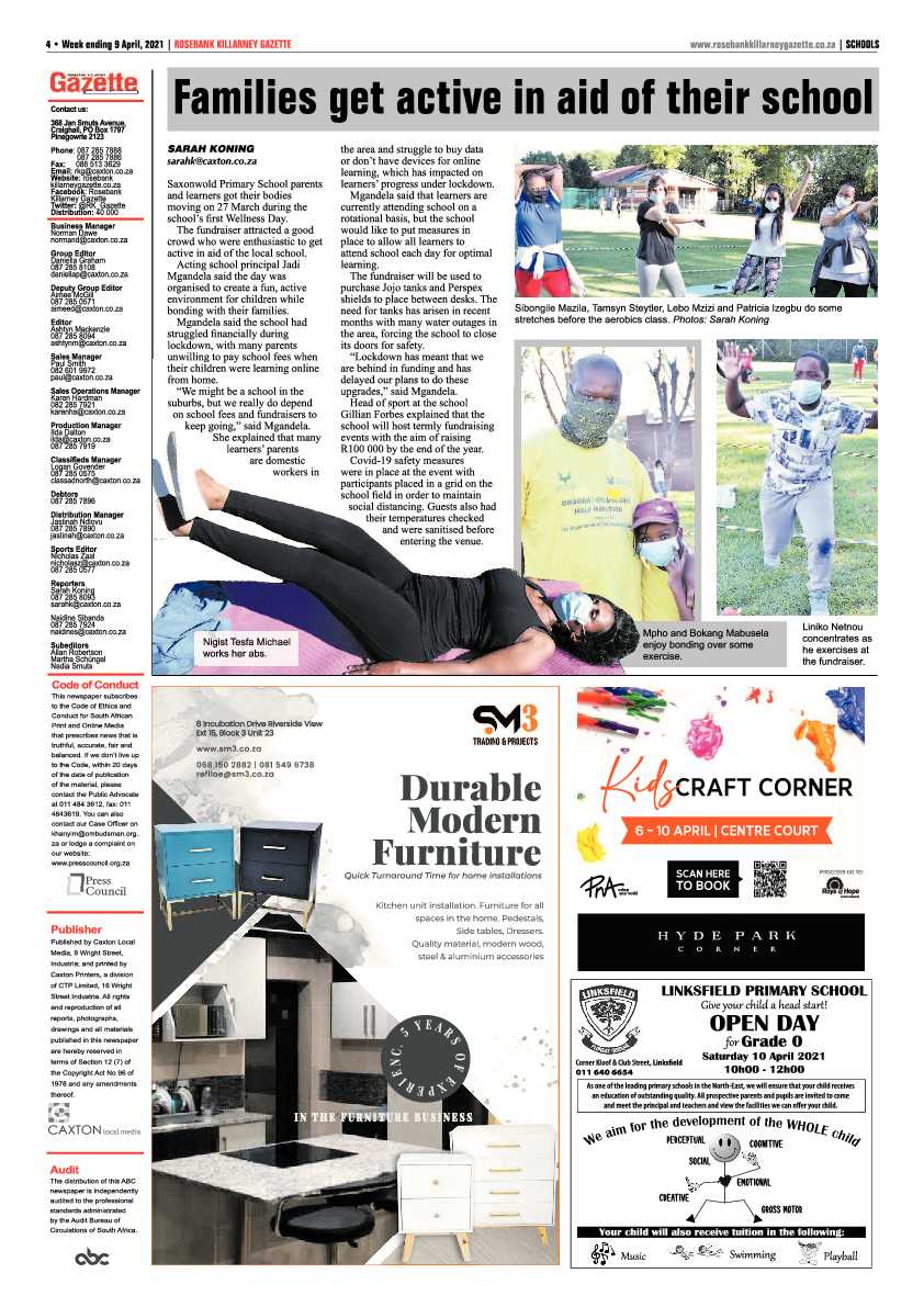 Rosebank Killarney Gazette 09 April 2021 page 4