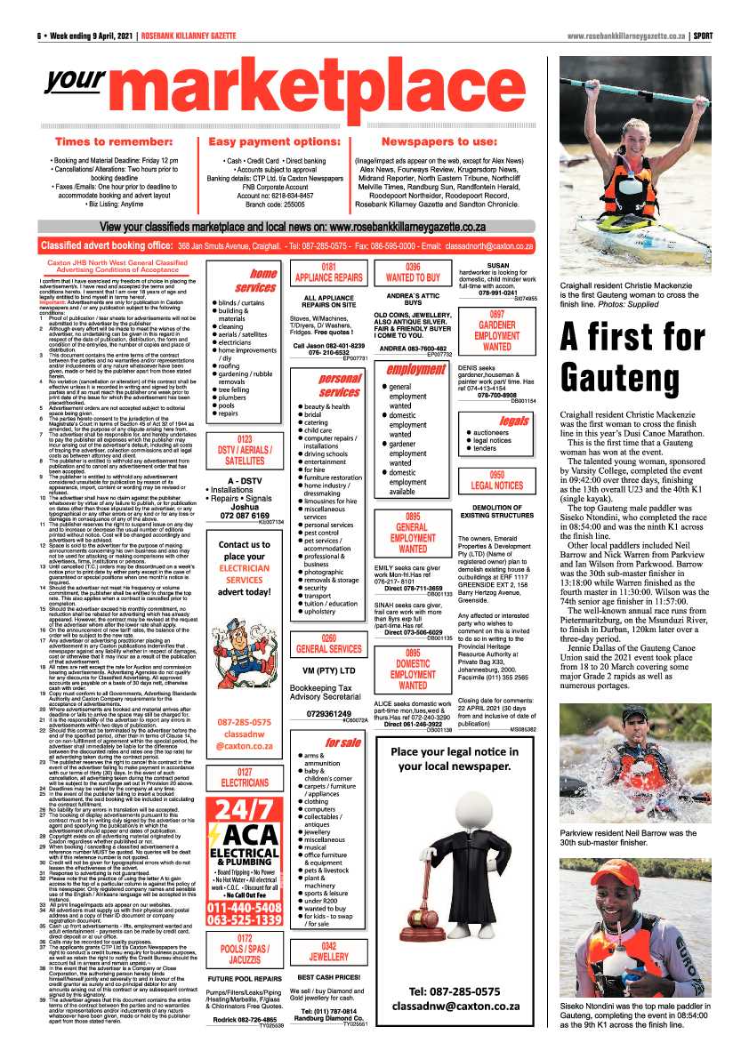 Rosebank Killarney Gazette 09 April 2021 page 6