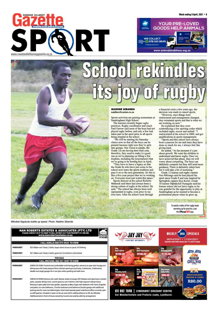 Rosebank Killarney Gazette 09 April 2021 page 8