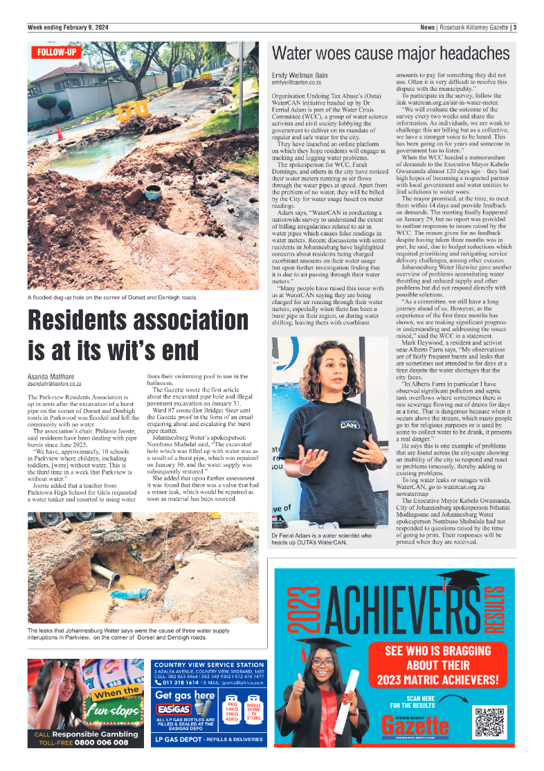 Rosebank Killarney Gazette 09 February 2024 page 3
