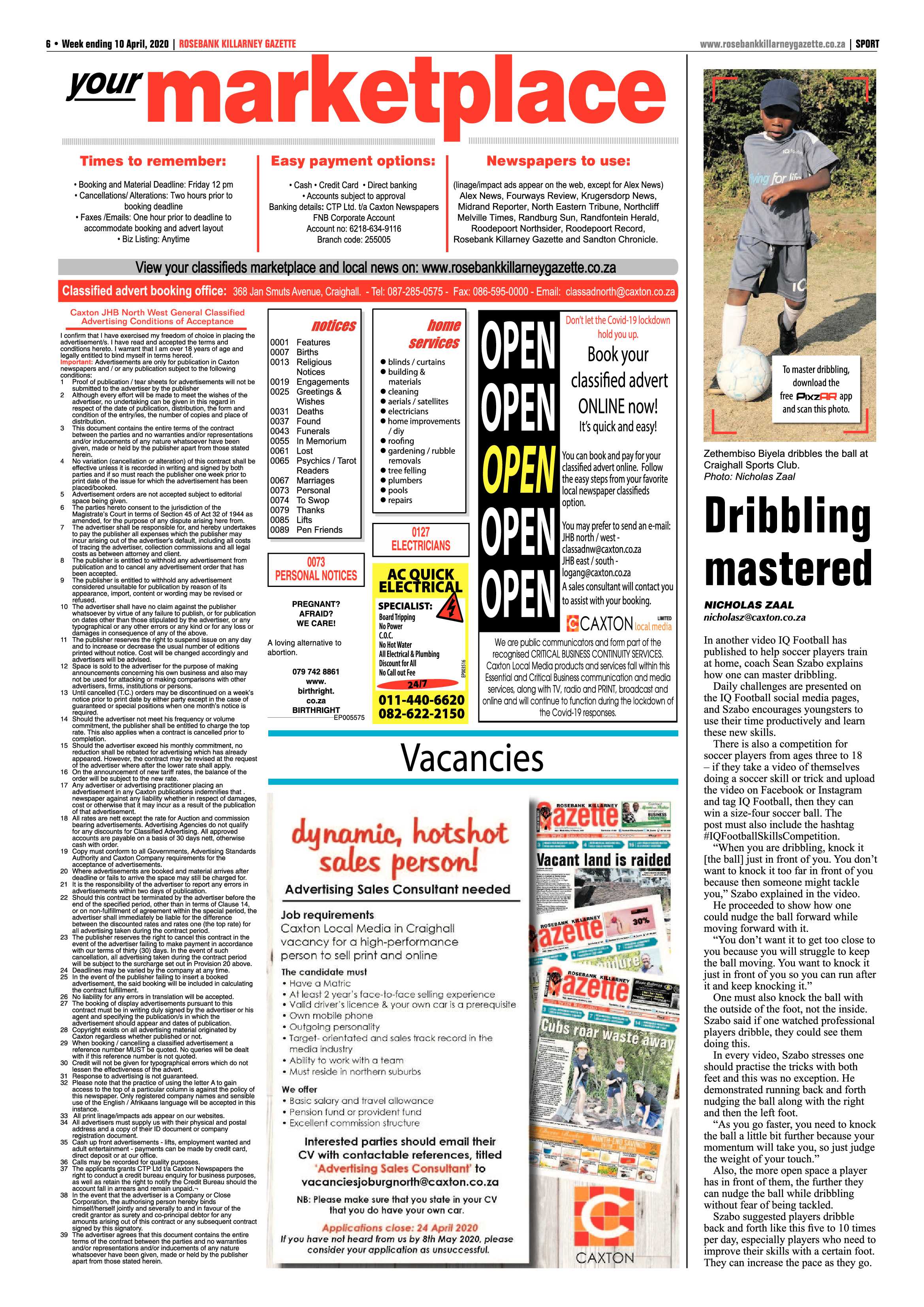 Rosebank Killarney Gazette 10 April 2020 page 6
