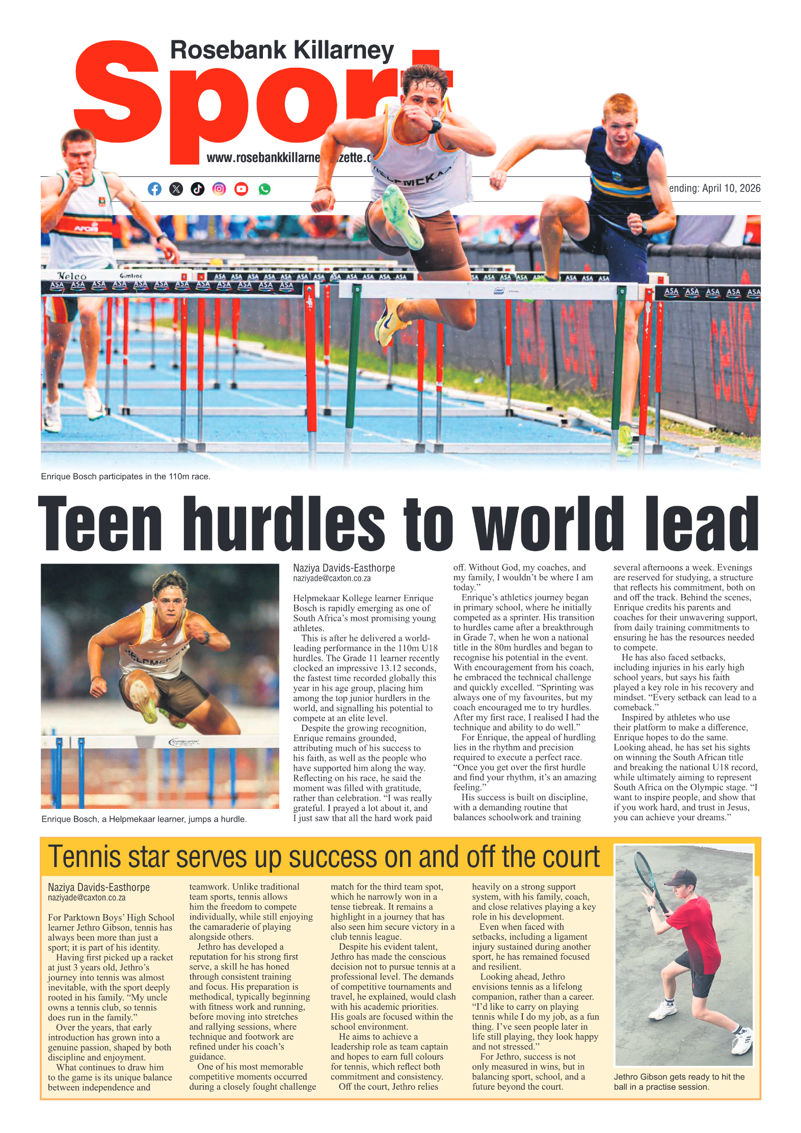 Rosebank Killarney Gazette 10 April 2026 page 8