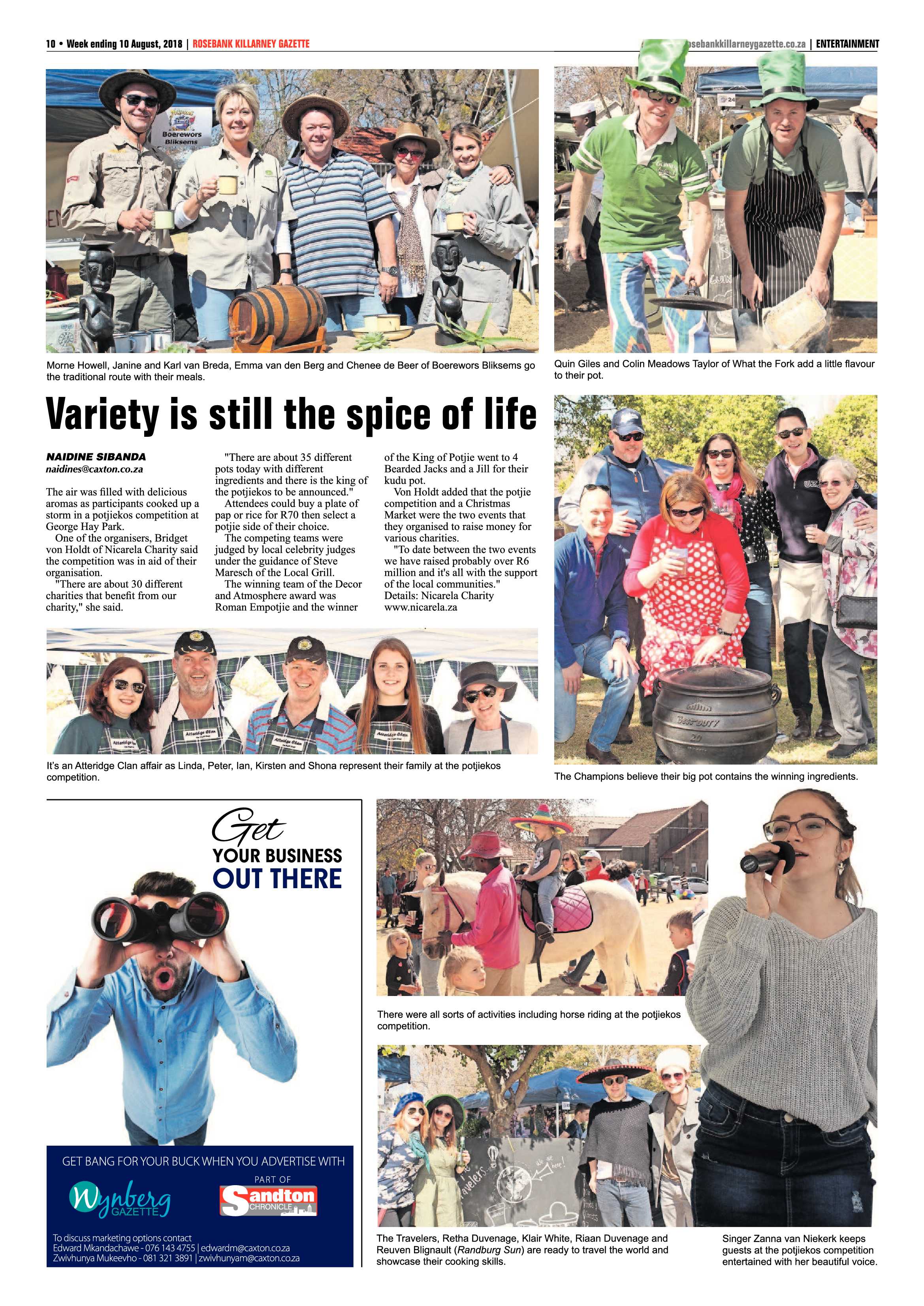 Rosebank Killarney Gazette 10 August 2018 page 10