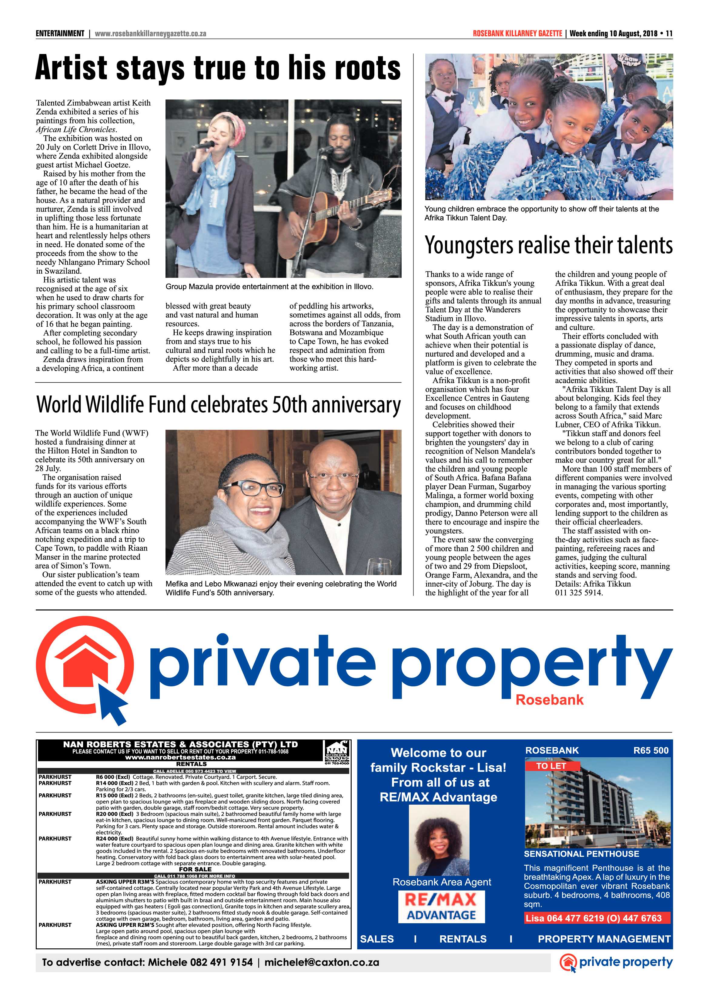 Rosebank Killarney Gazette 10 August 2018 page 11