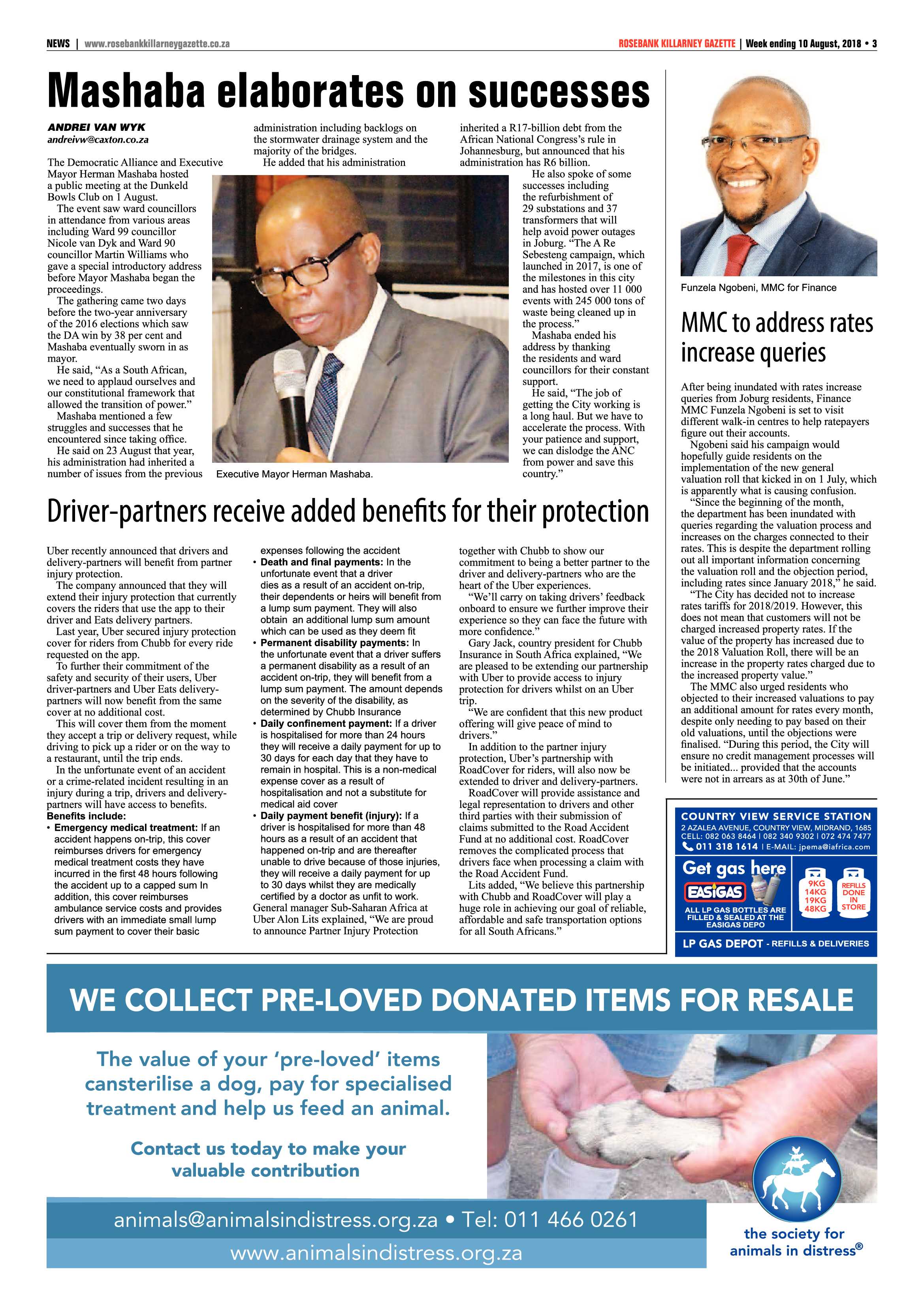 Rosebank Killarney Gazette 10 August 2018 page 3