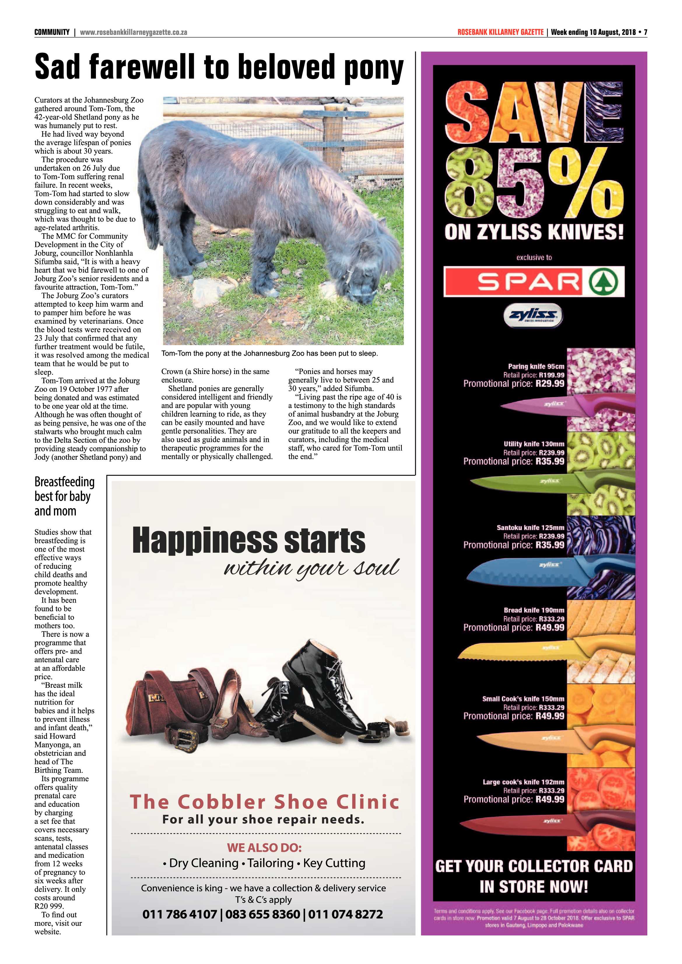 Rosebank Killarney Gazette 10 August 2018 page 7