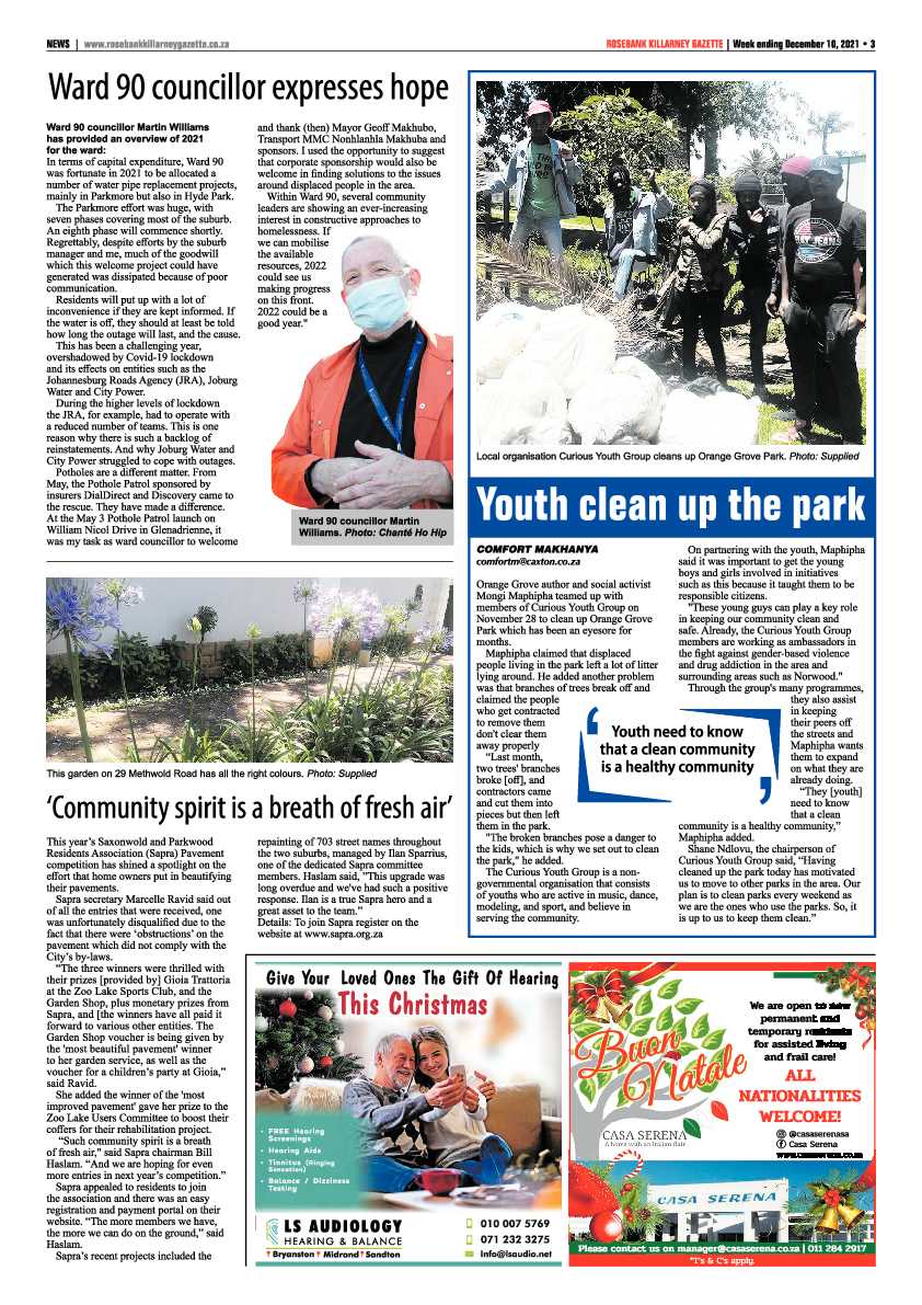 Rosebank Killarney Gazette 10 December 2021 page 3