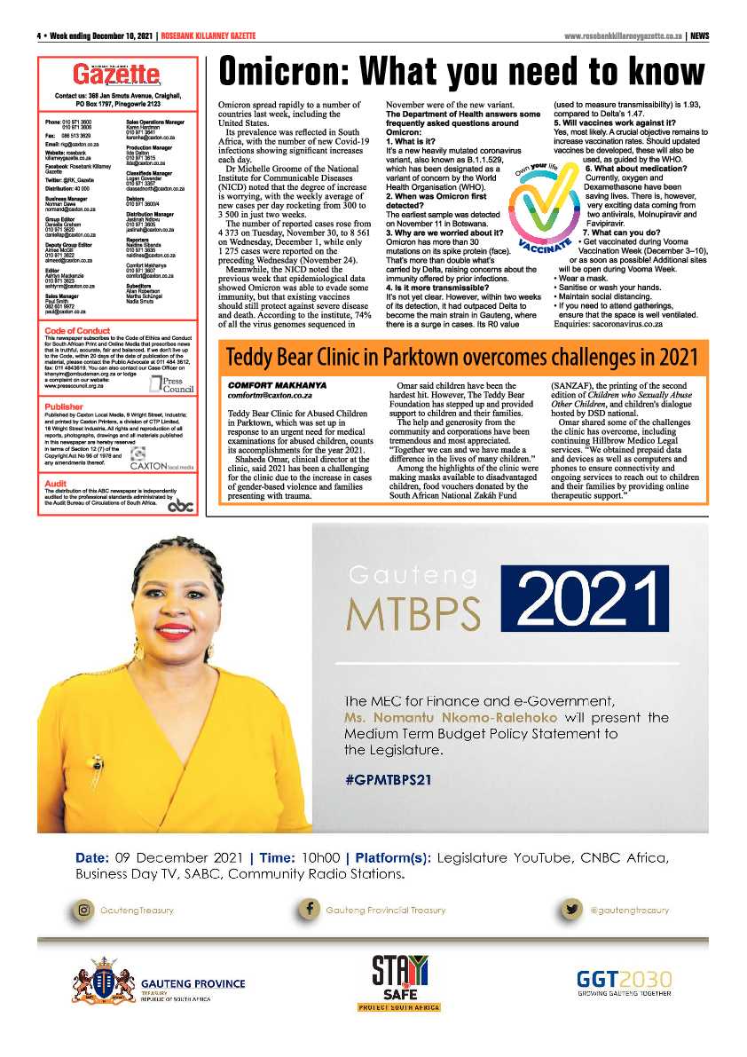 Rosebank Killarney Gazette 10 December 2021 page 4