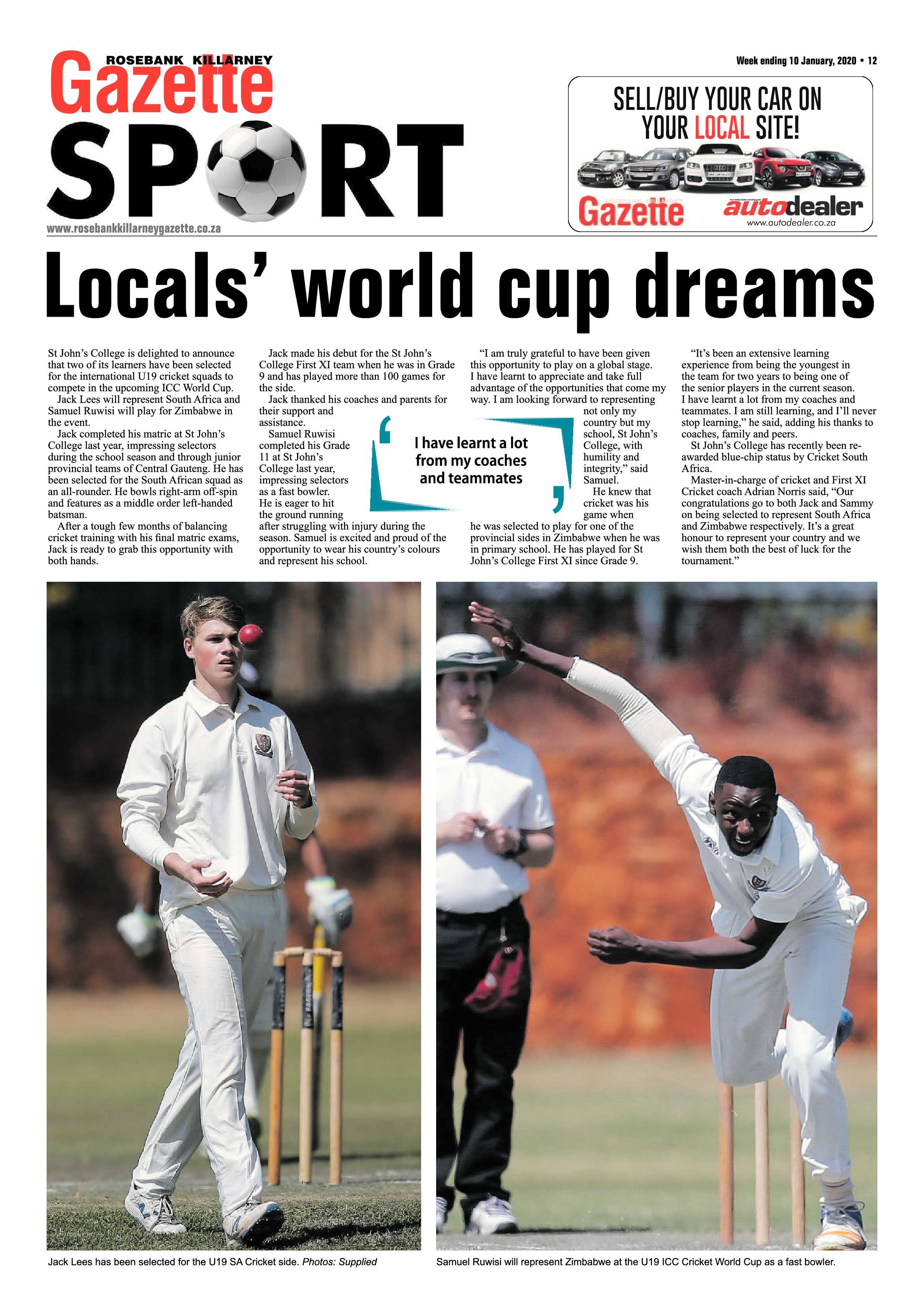Rosebank Killarney Gazette 10 January 2020 page 12