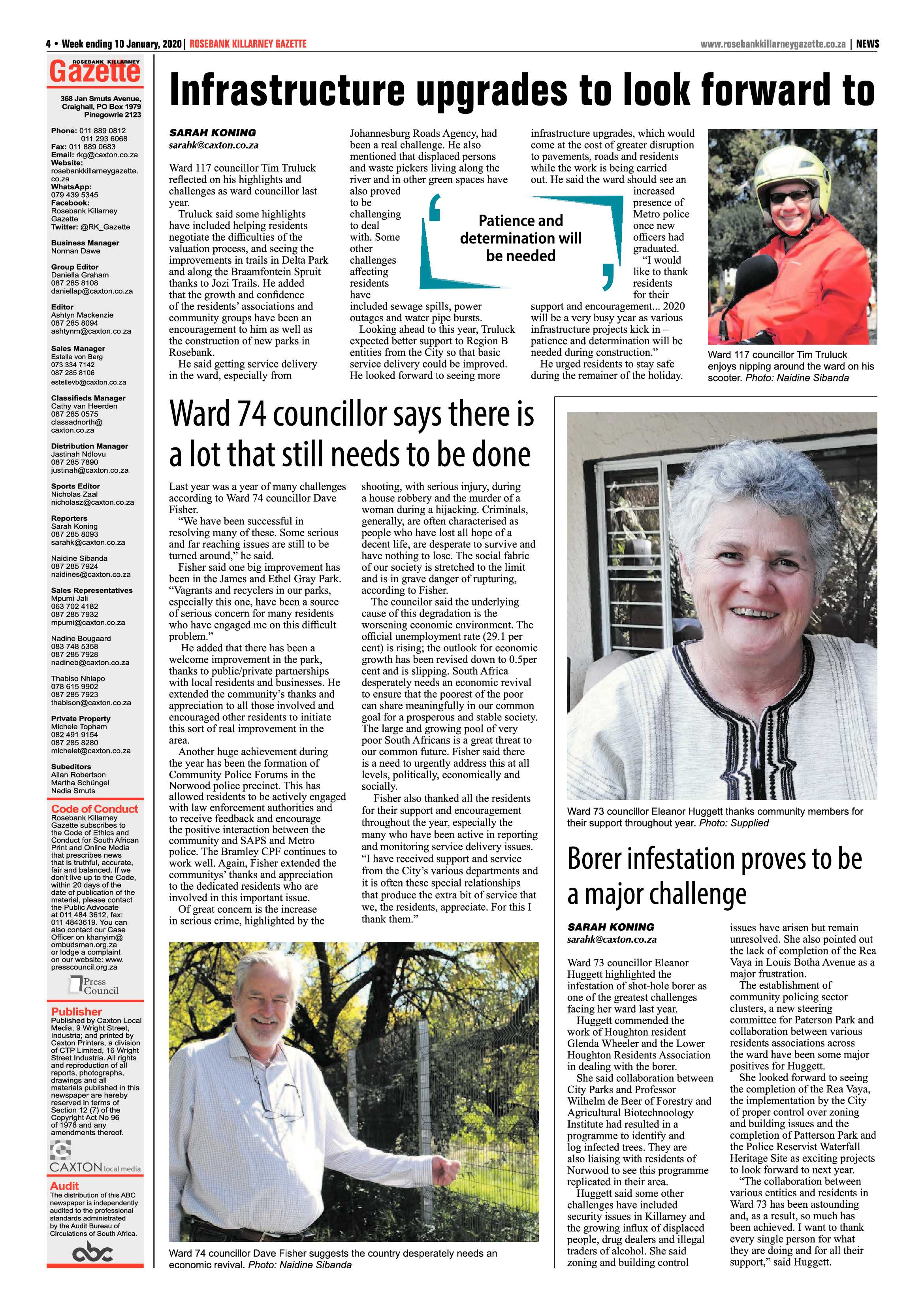 Rosebank Killarney Gazette 10 January 2020 page 4