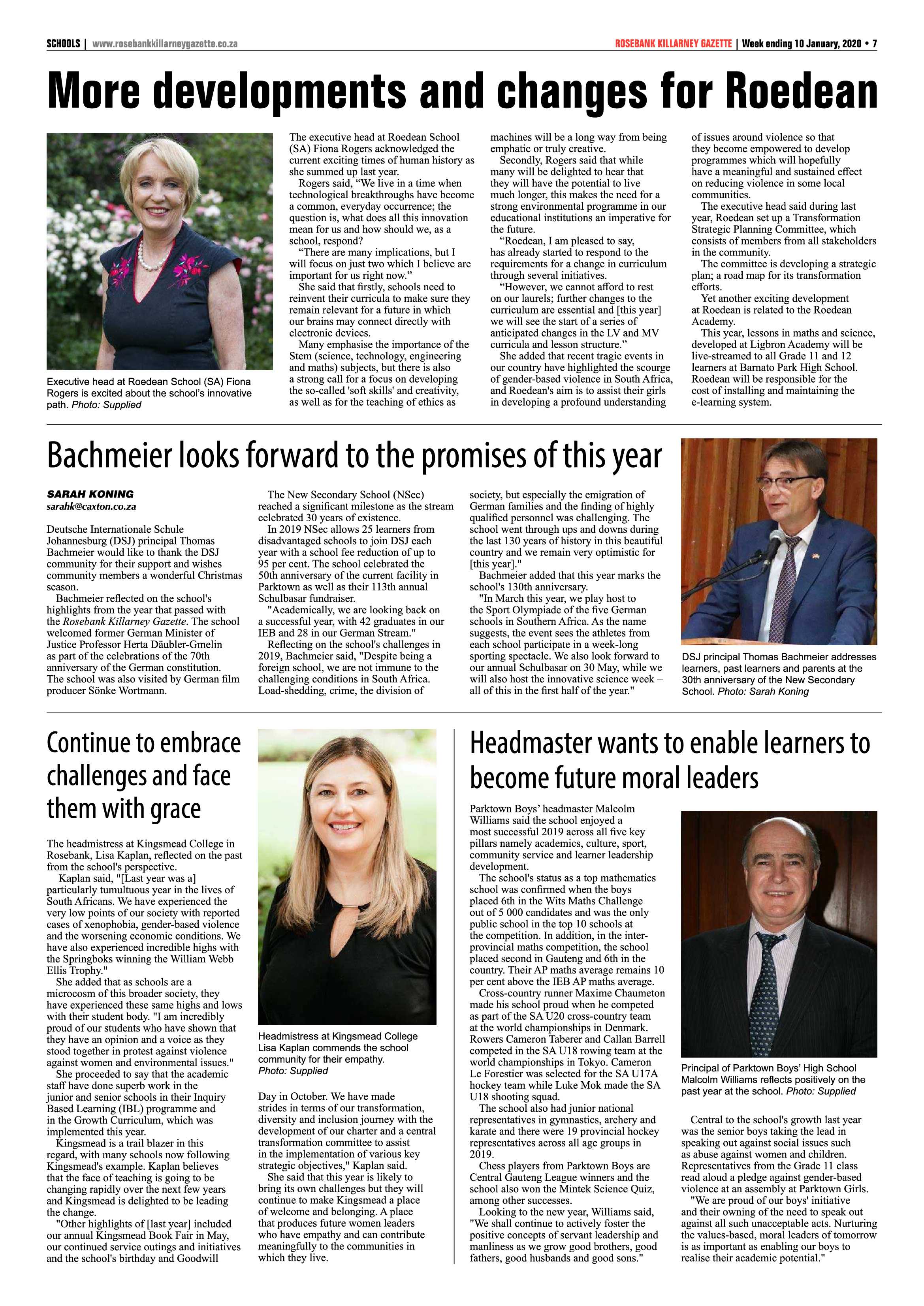 Rosebank Killarney Gazette 10 January 2020 page 7