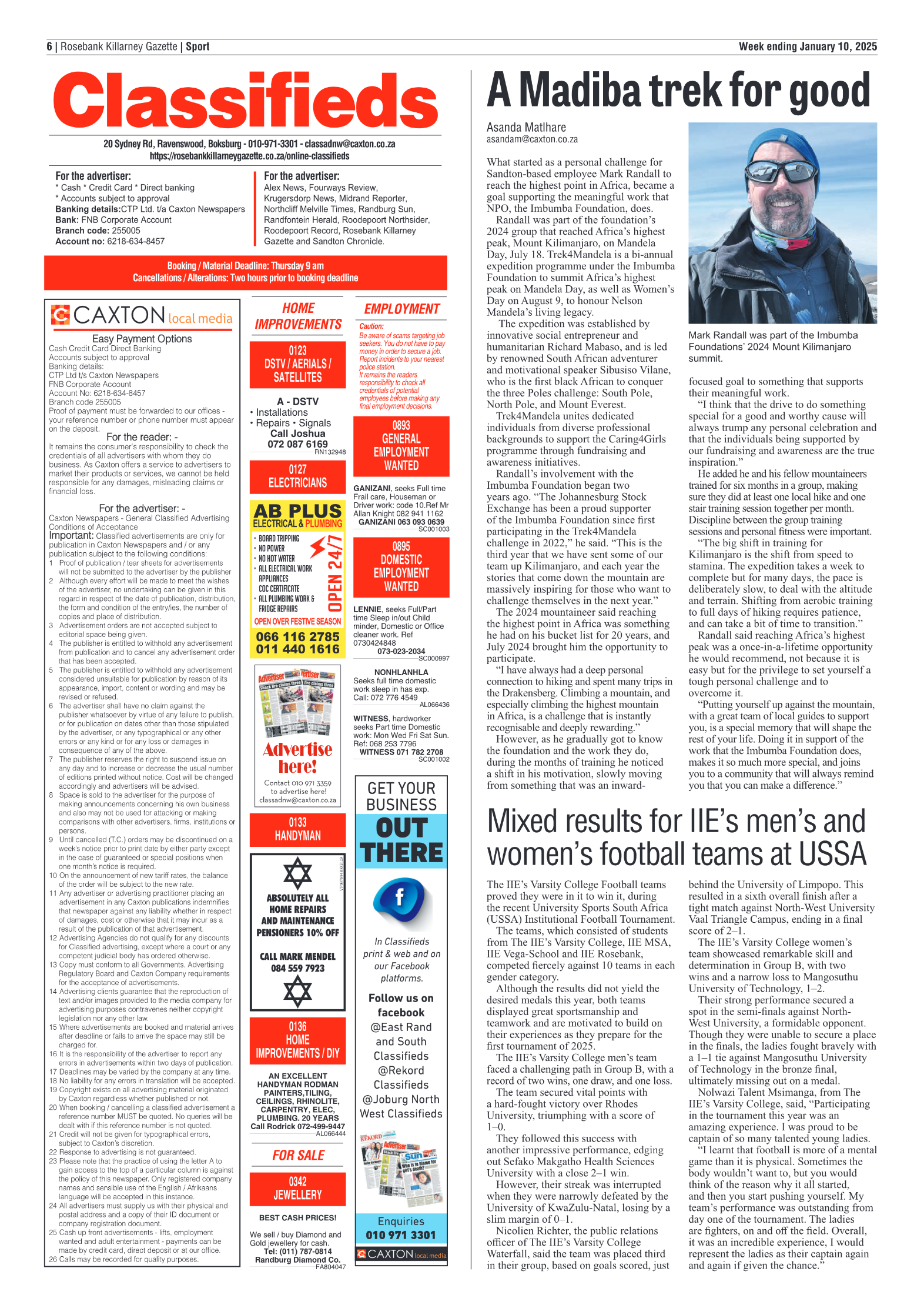 Rosebank Killarney Gazette 10 January 2025 page 6