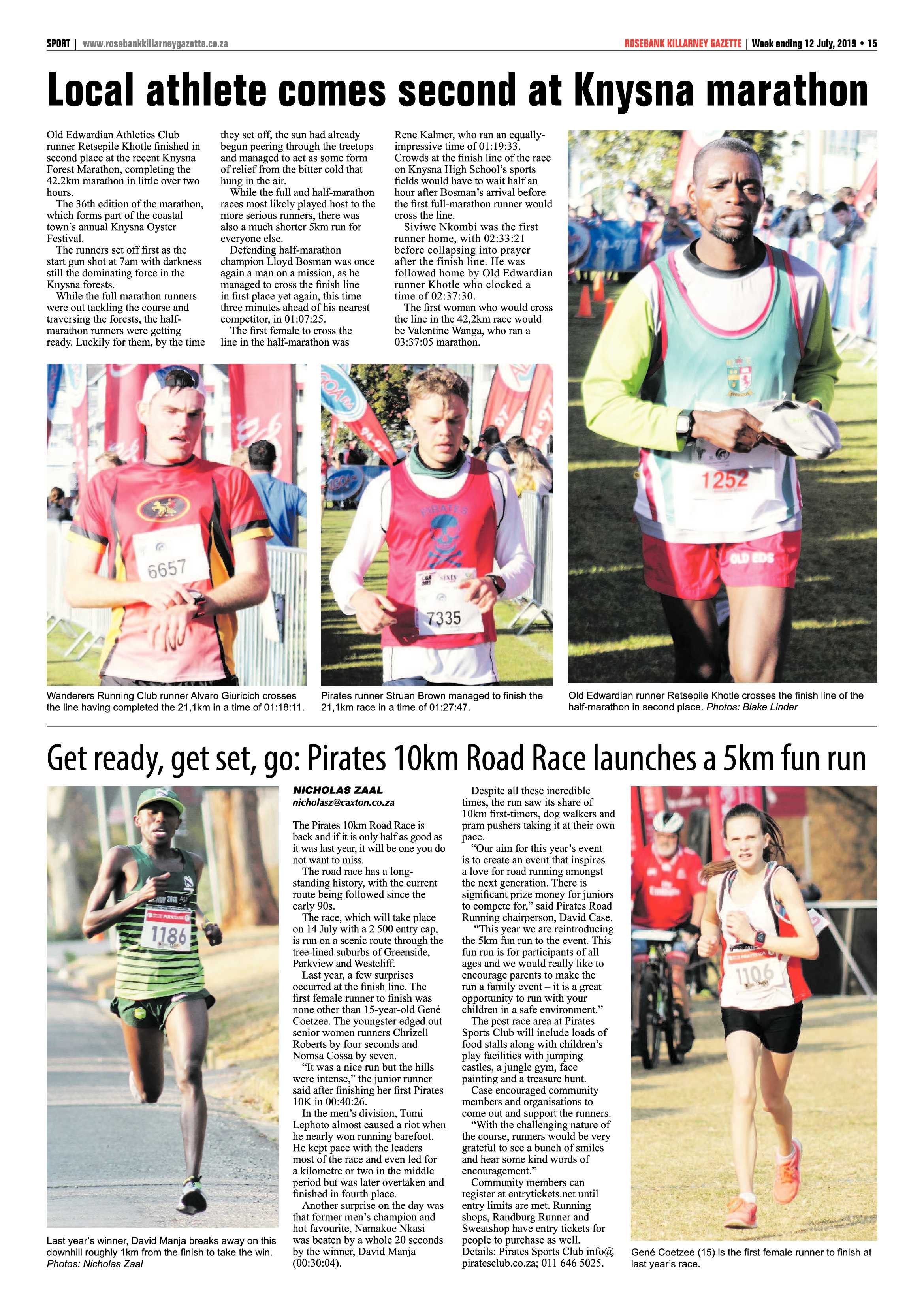 Rosebank Killarney Gazette 10 July, 2019 page 15