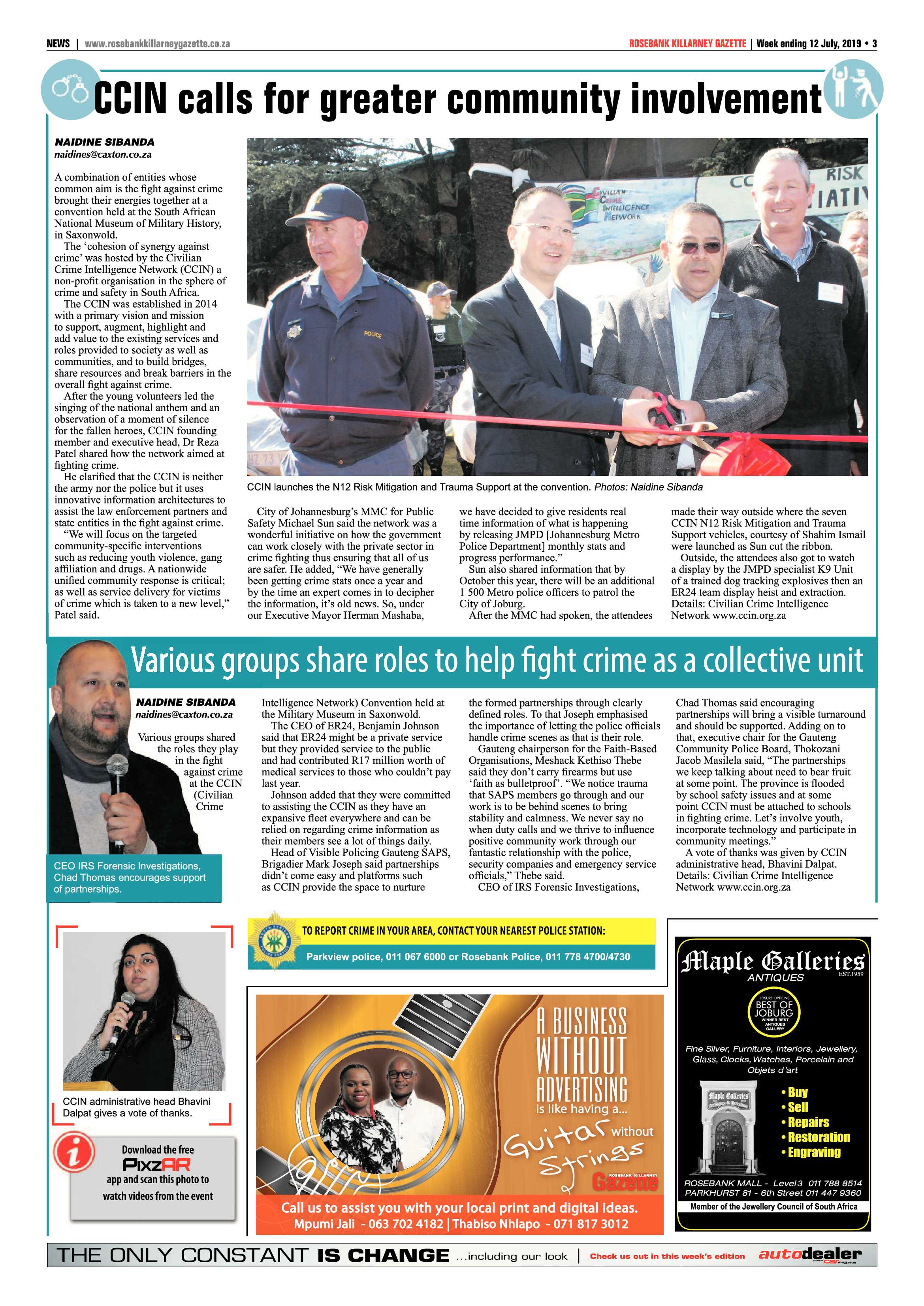 Rosebank Killarney Gazette 10 July, 2019 page 3
