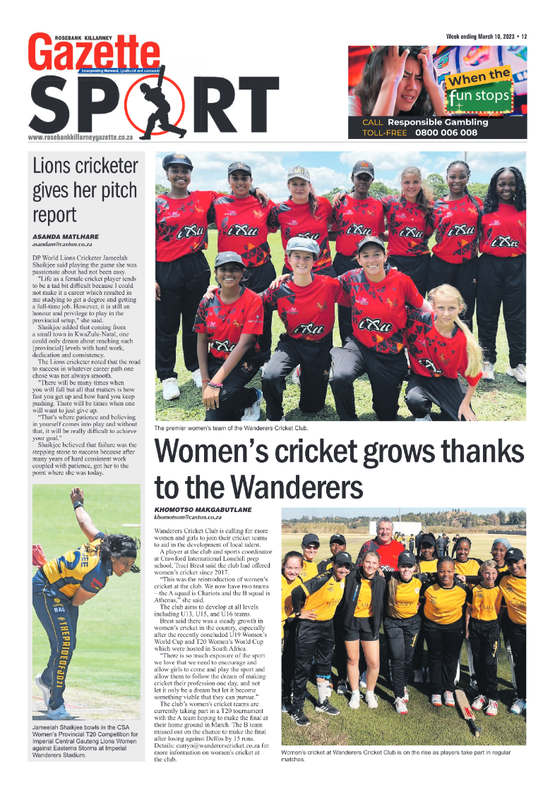 Rosebank Killarney Gazette 10 March 2023 page 12