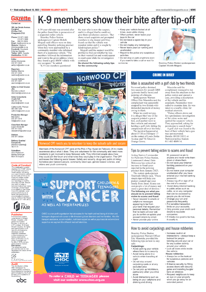 Rosebank Killarney Gazette 10 March 2023 page 4