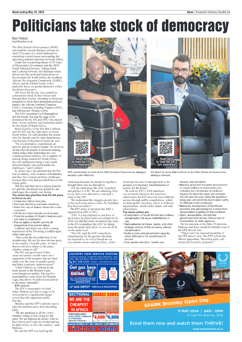 Rosebank Killarney Gazette 10 May 2024 page 3