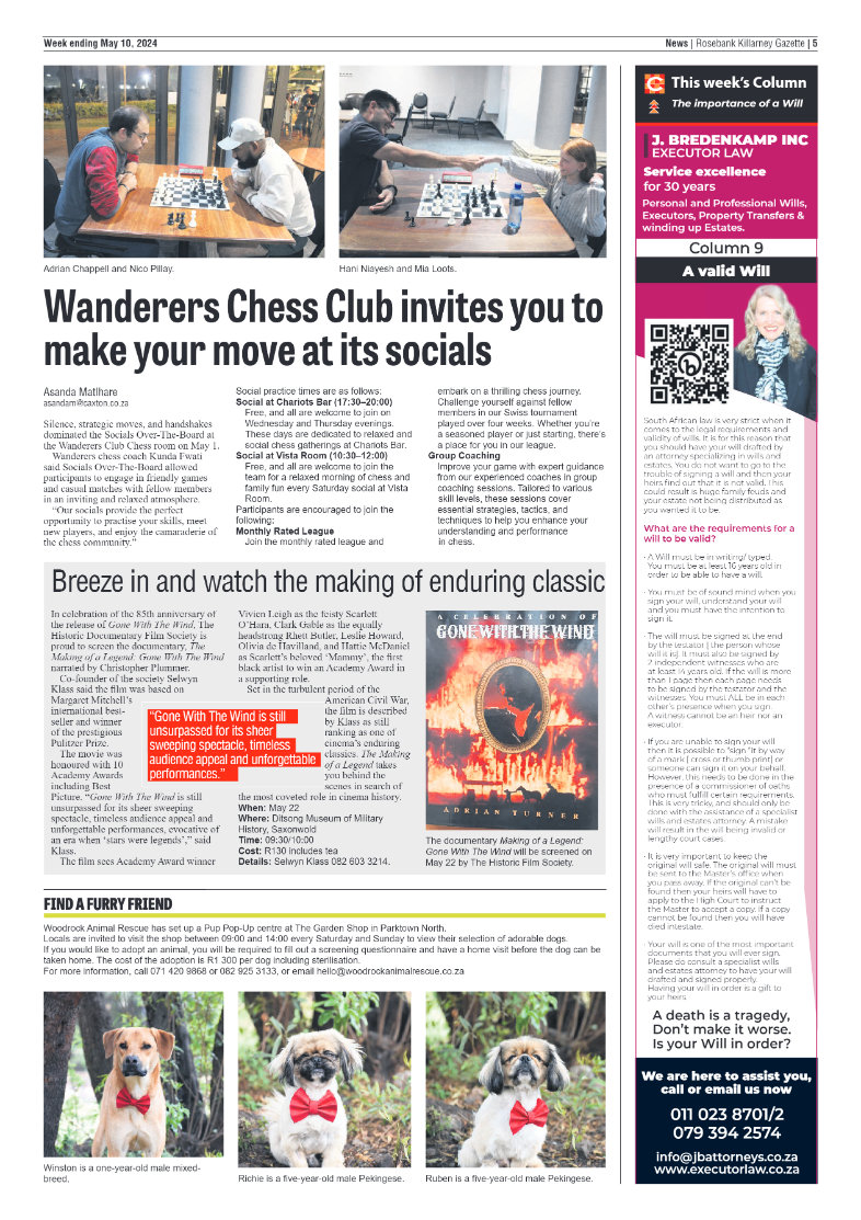 Rosebank Killarney Gazette 10 May 2024 page 5