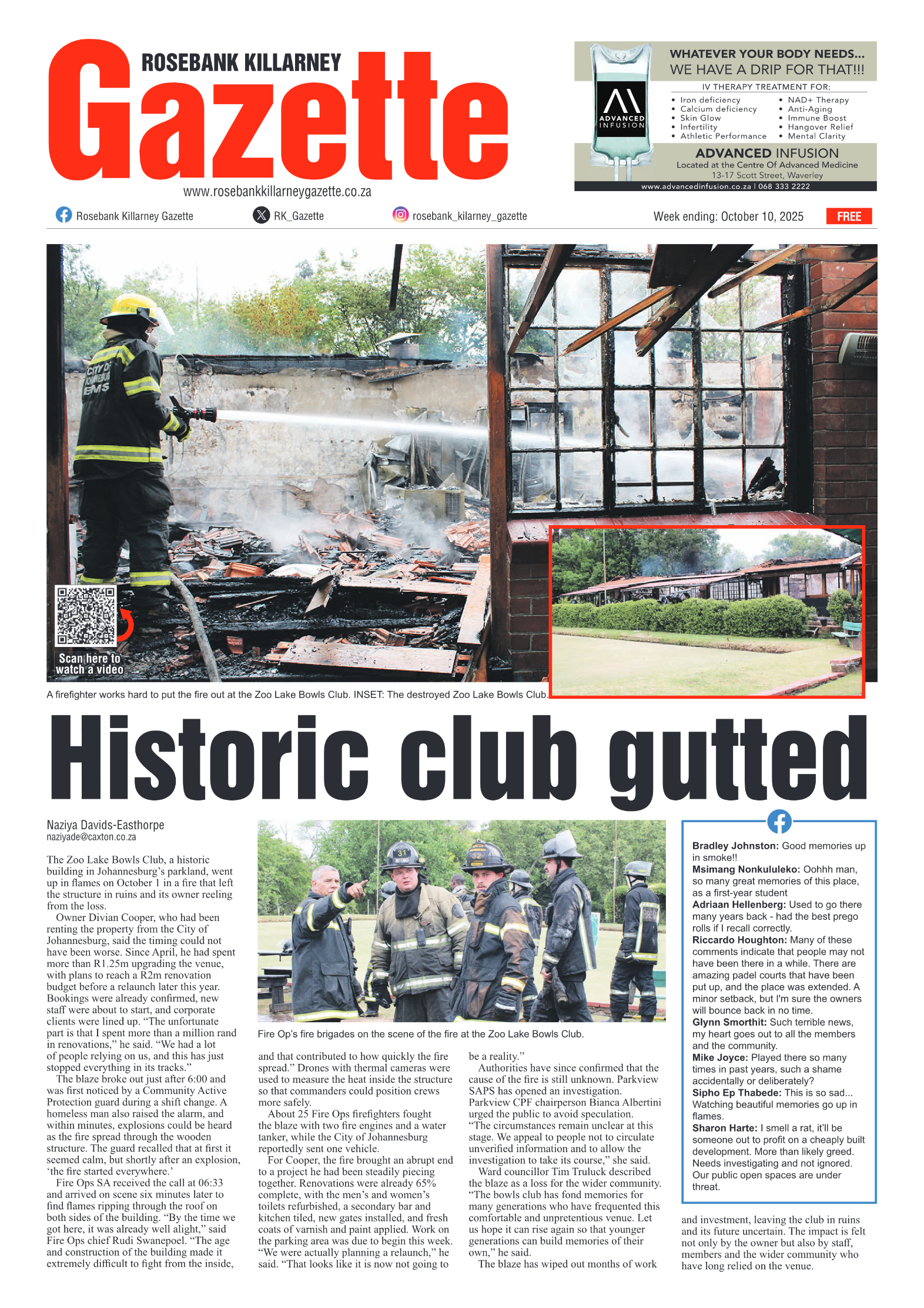Rosebank Killarney Gazette 10 October 2025 page 1