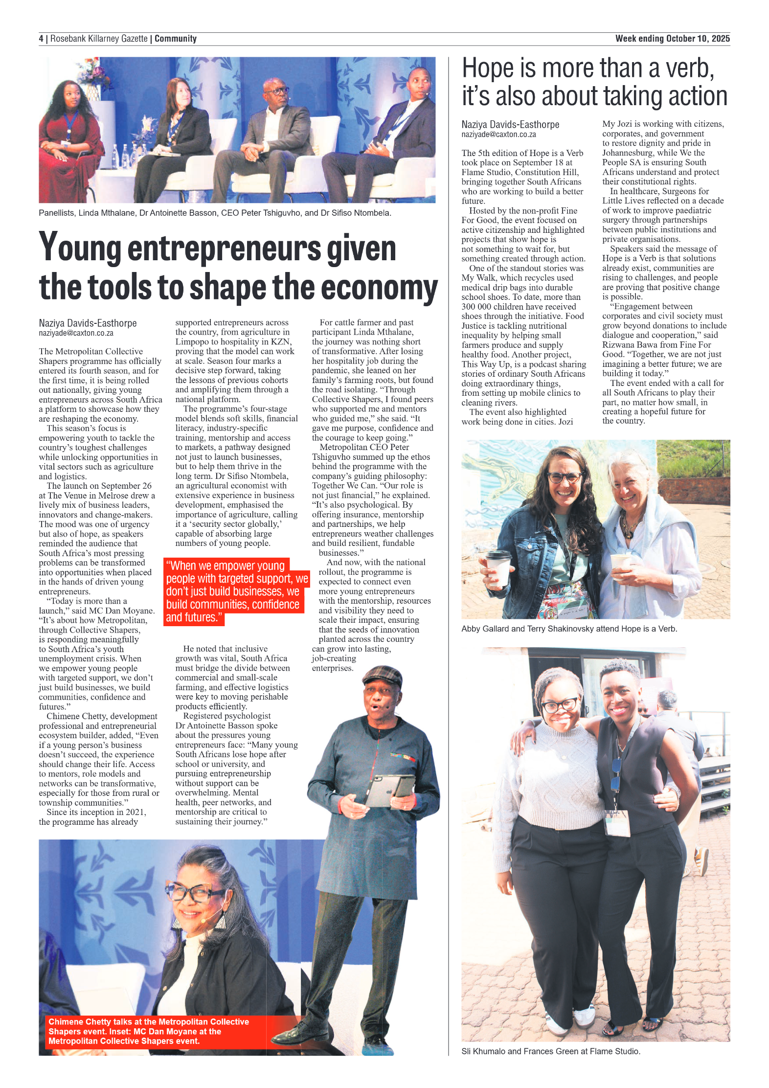 Rosebank Killarney Gazette 10 October 2025 page 4