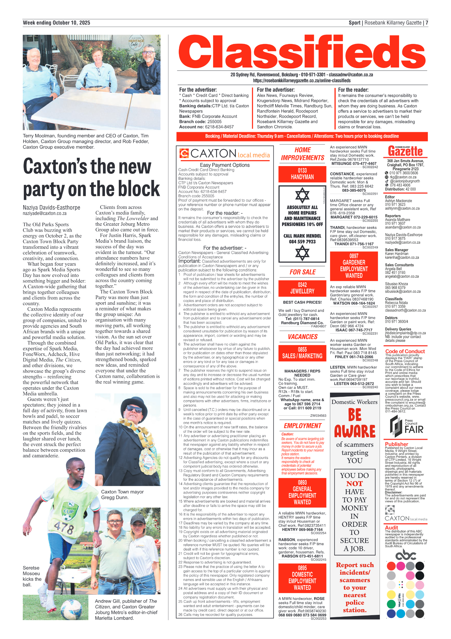 Rosebank Killarney Gazette 10 October 2025 page 7