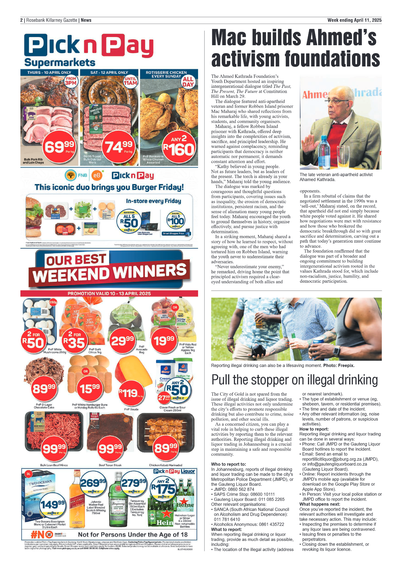 Rosebank Killarney Gazette 11 April 2025 page 2