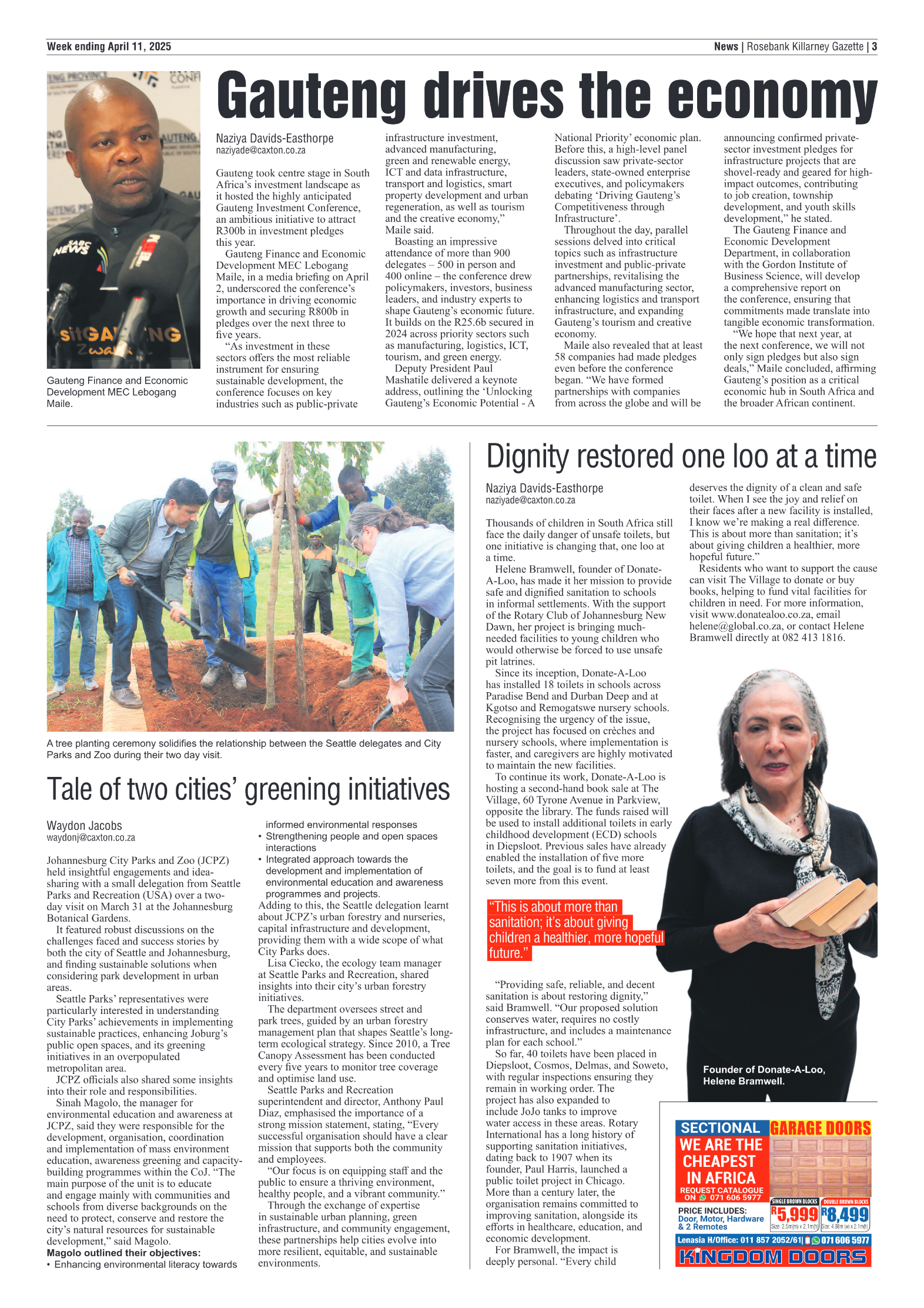 Rosebank Killarney Gazette 11 April 2025 page 3