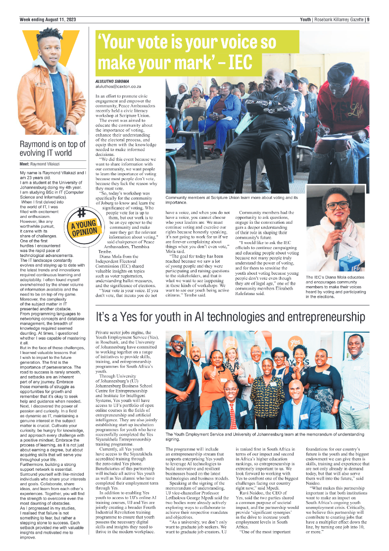 Rosebank Killarney Gazette 11 Aug 2023 page 9