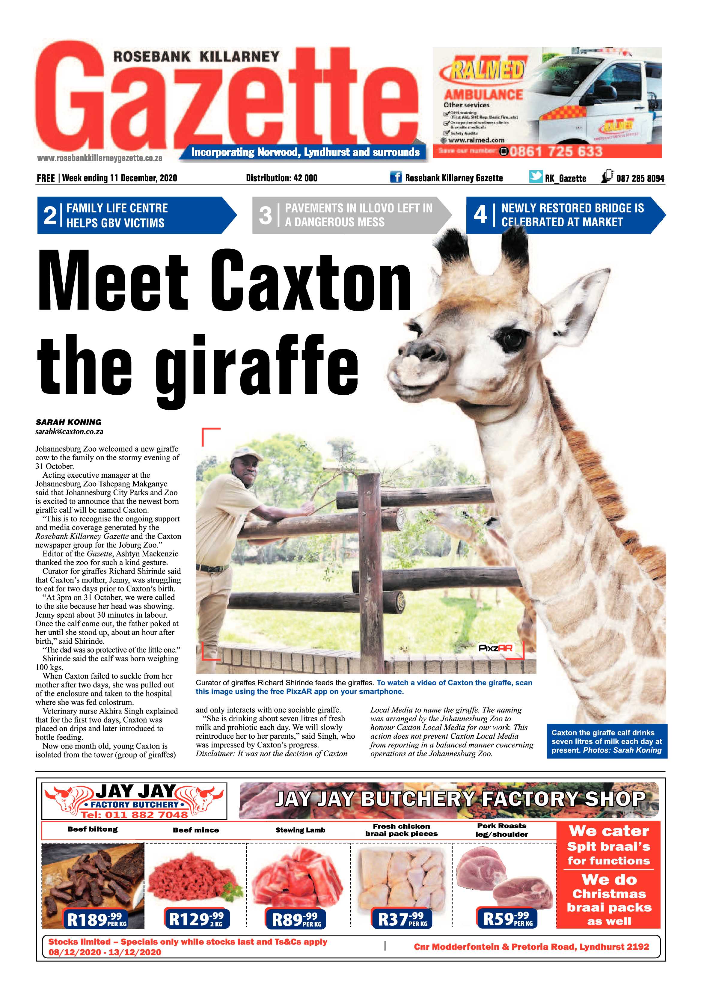 Rosebank Killarney Gazette 11 December 2020 page 1