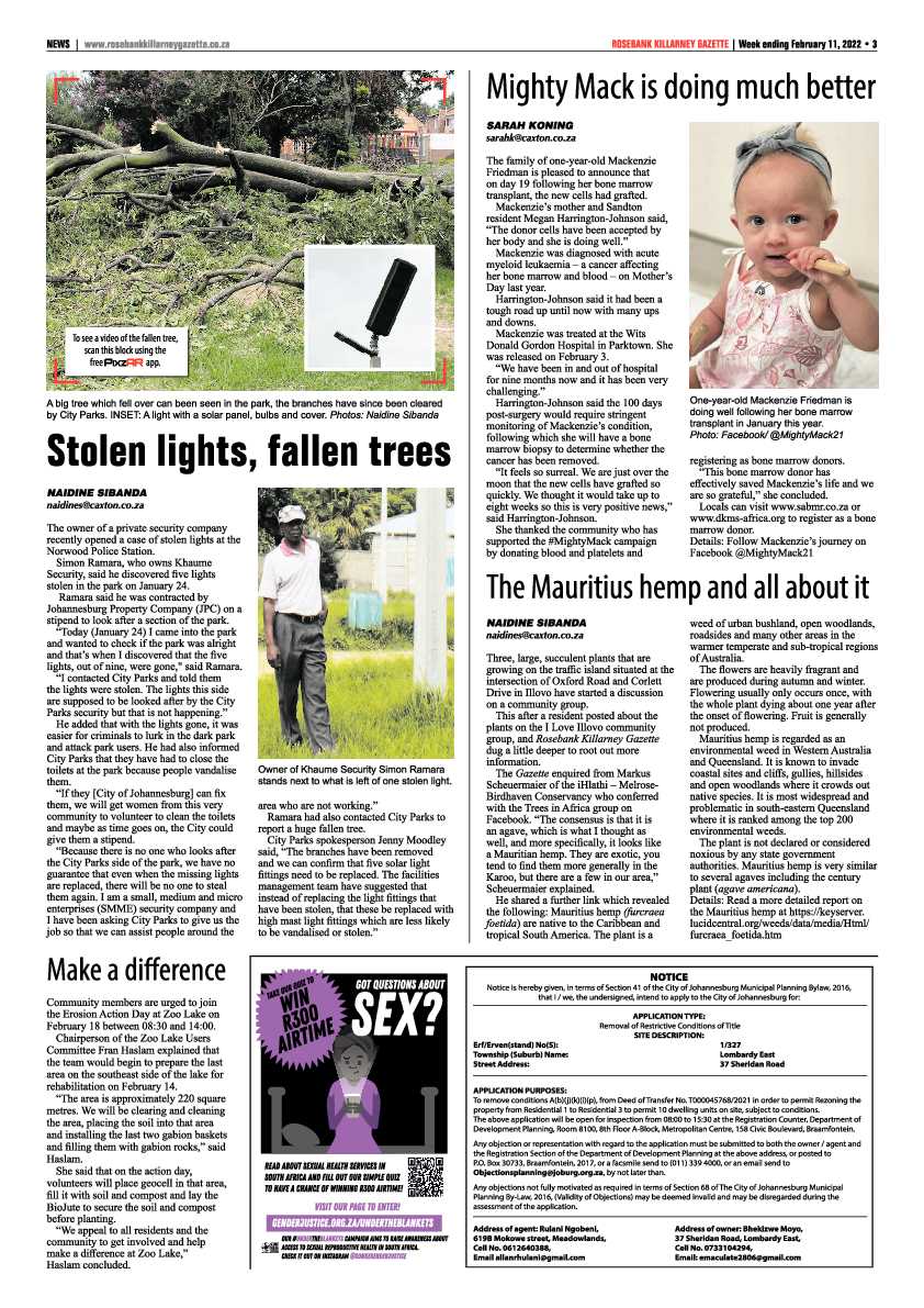 Rosebank Killarney Gazette 11 February 2022 page 3