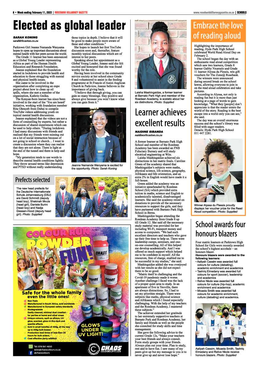 Rosebank Killarney Gazette 11 February 2022 page 8