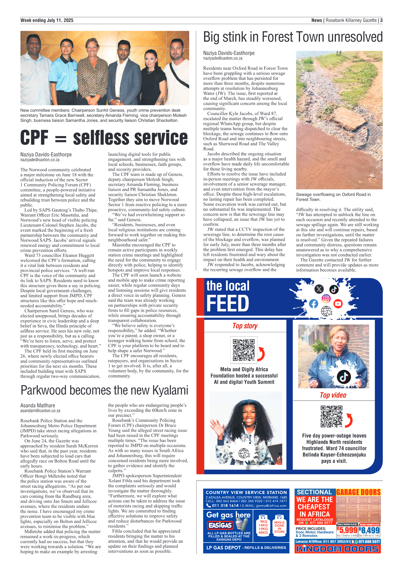 Rosebank Killarney Gazette 11 July 2025 page 3