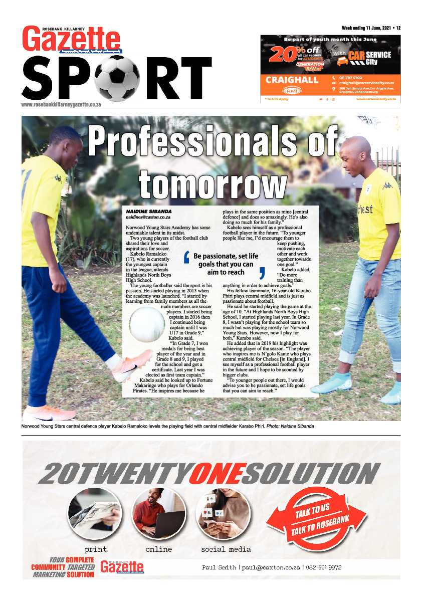 Rosebank Killarney Gazette 11 June 2021 page 12