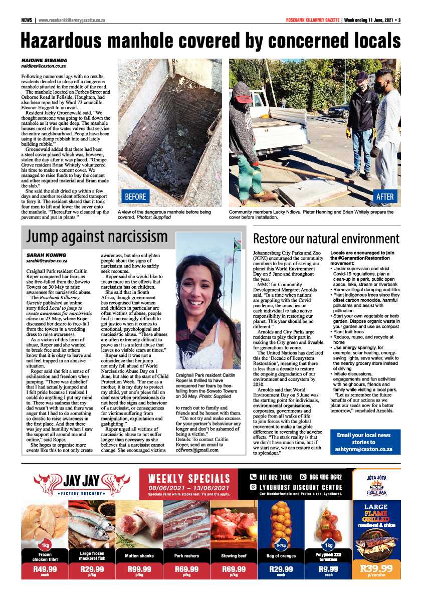 Rosebank Killarney Gazette 11 June 2021 page 3