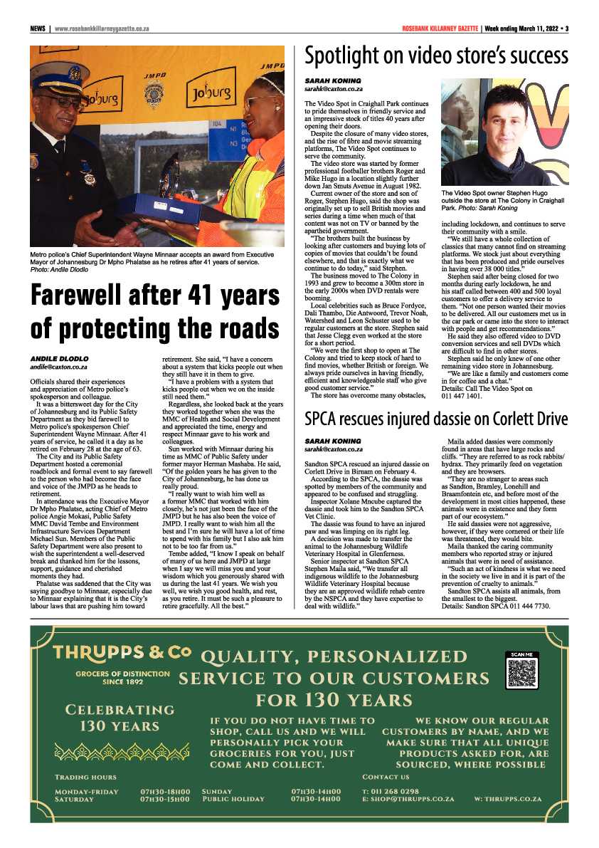 Rosebank Killarney Gazette 11 March 2022 page 3