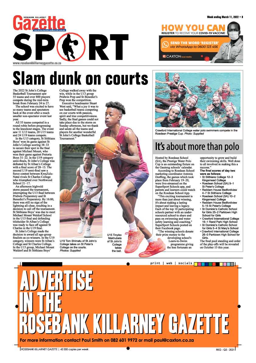 Rosebank Killarney Gazette 11 March 2022 page 8