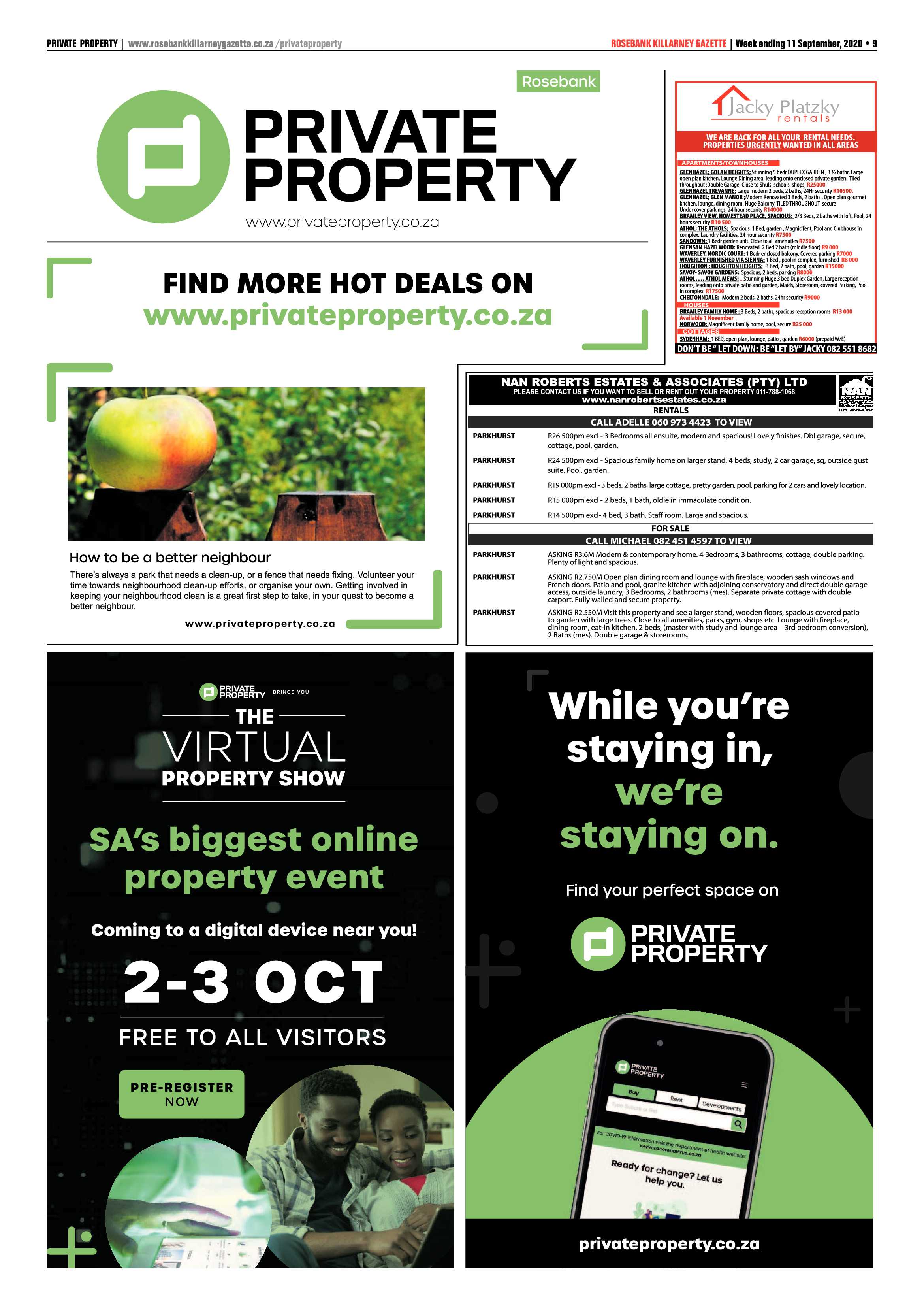 Rosebank Killarney Gazette 11 September 2020 page 9