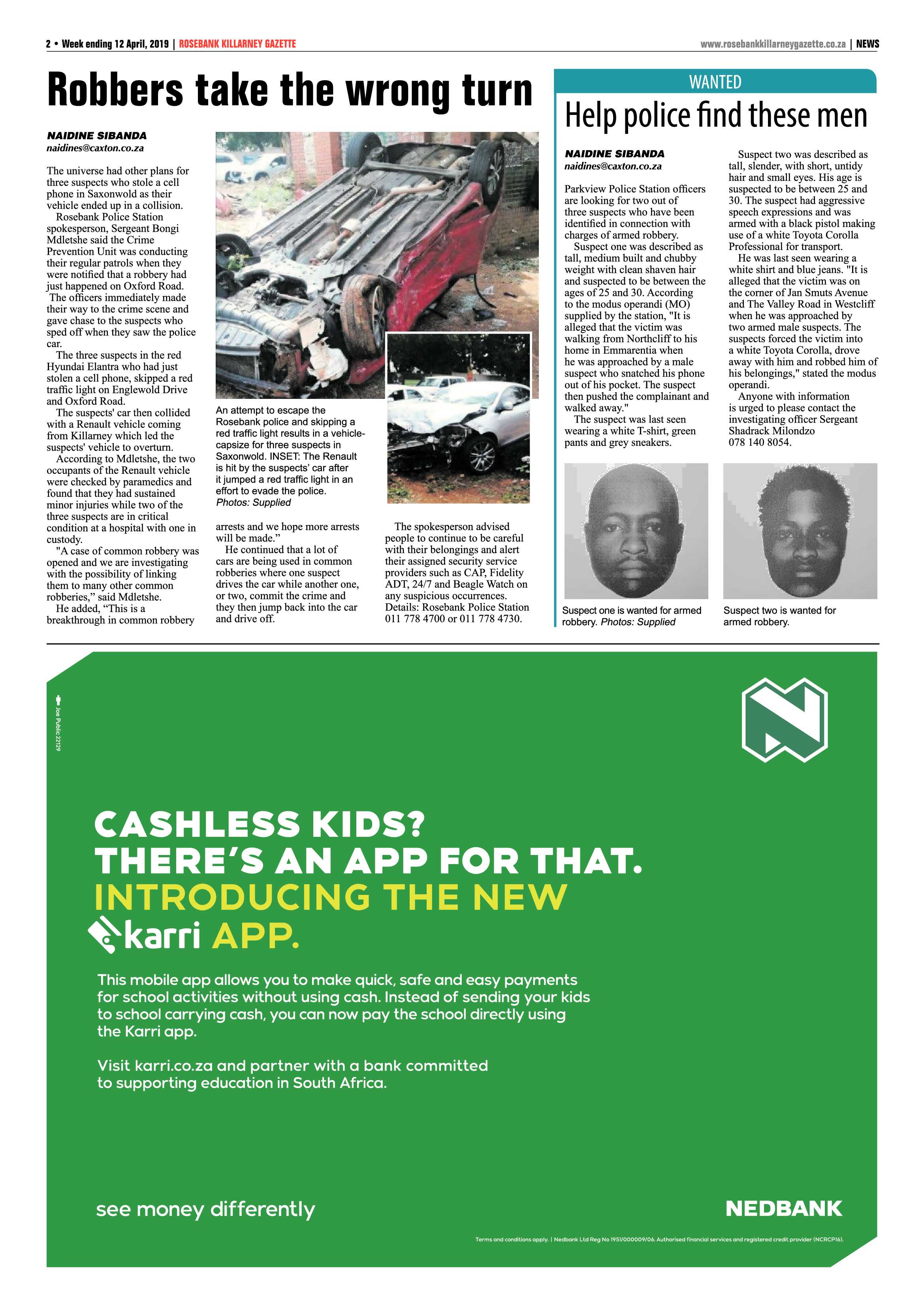 Rosebank Killarney Gazette 12 April, 2019 page 2
