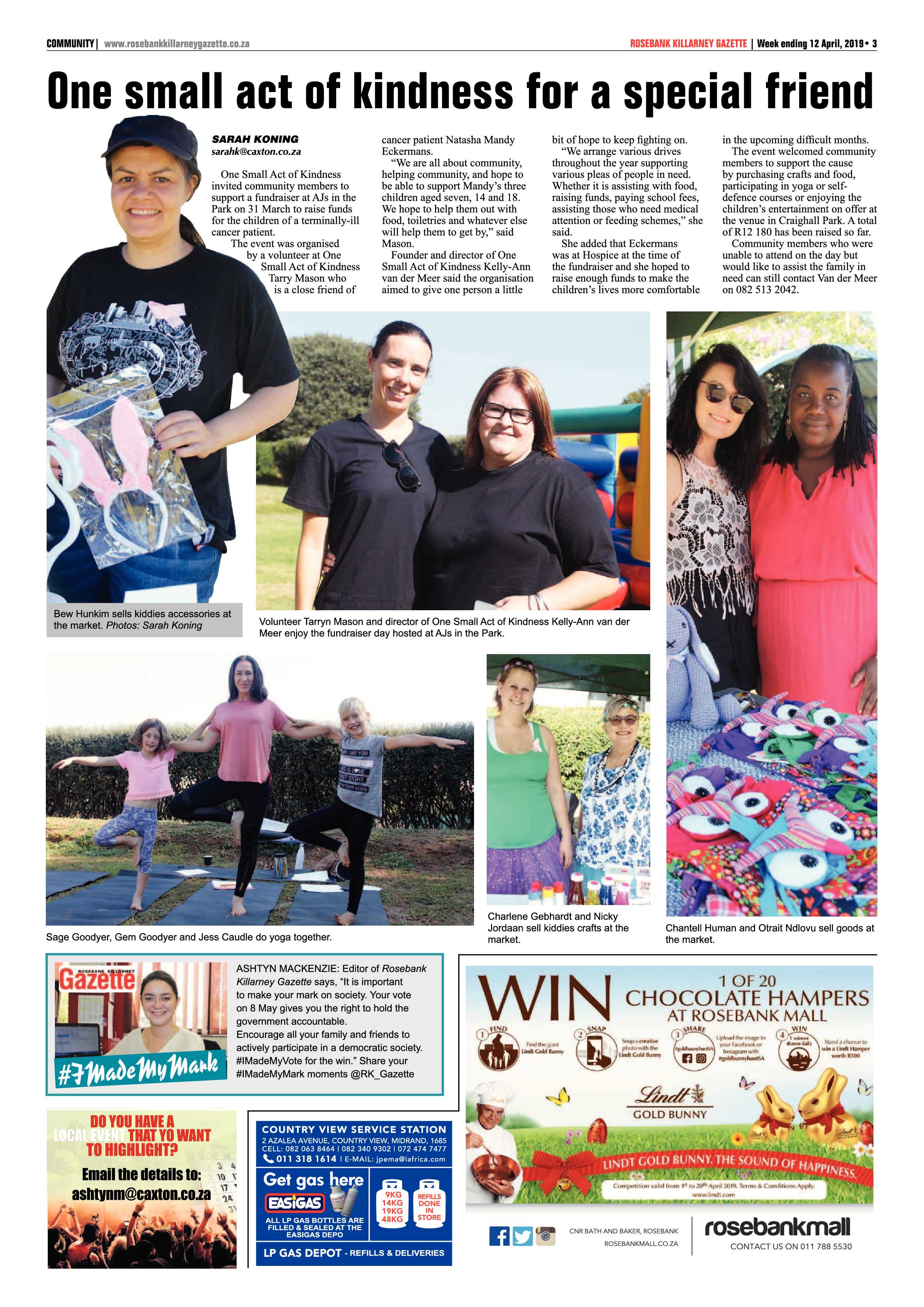 Rosebank Killarney Gazette 12 April, 2019 page 3