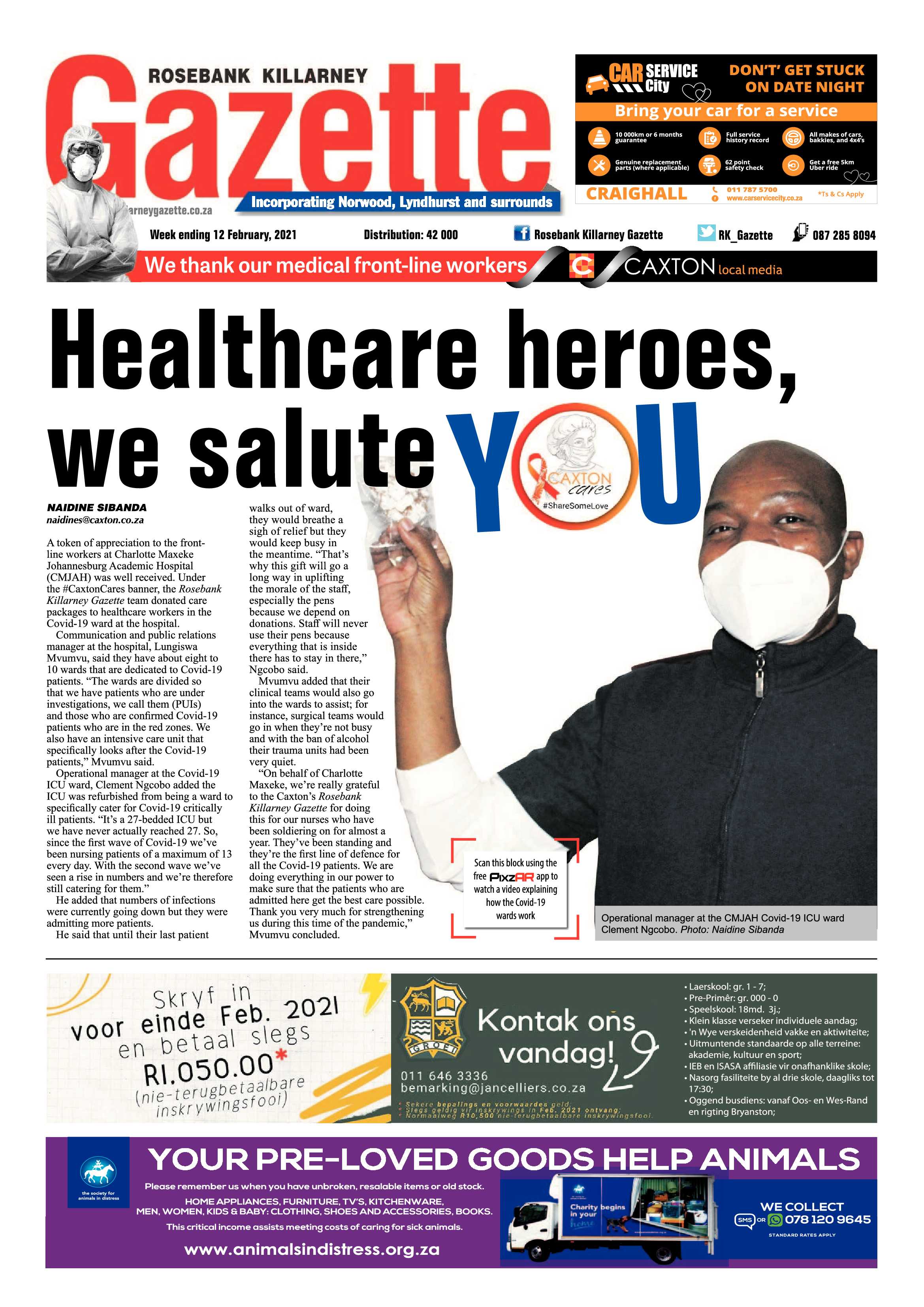 Rosebank Killarney Gazette 12 February 2021 page 1