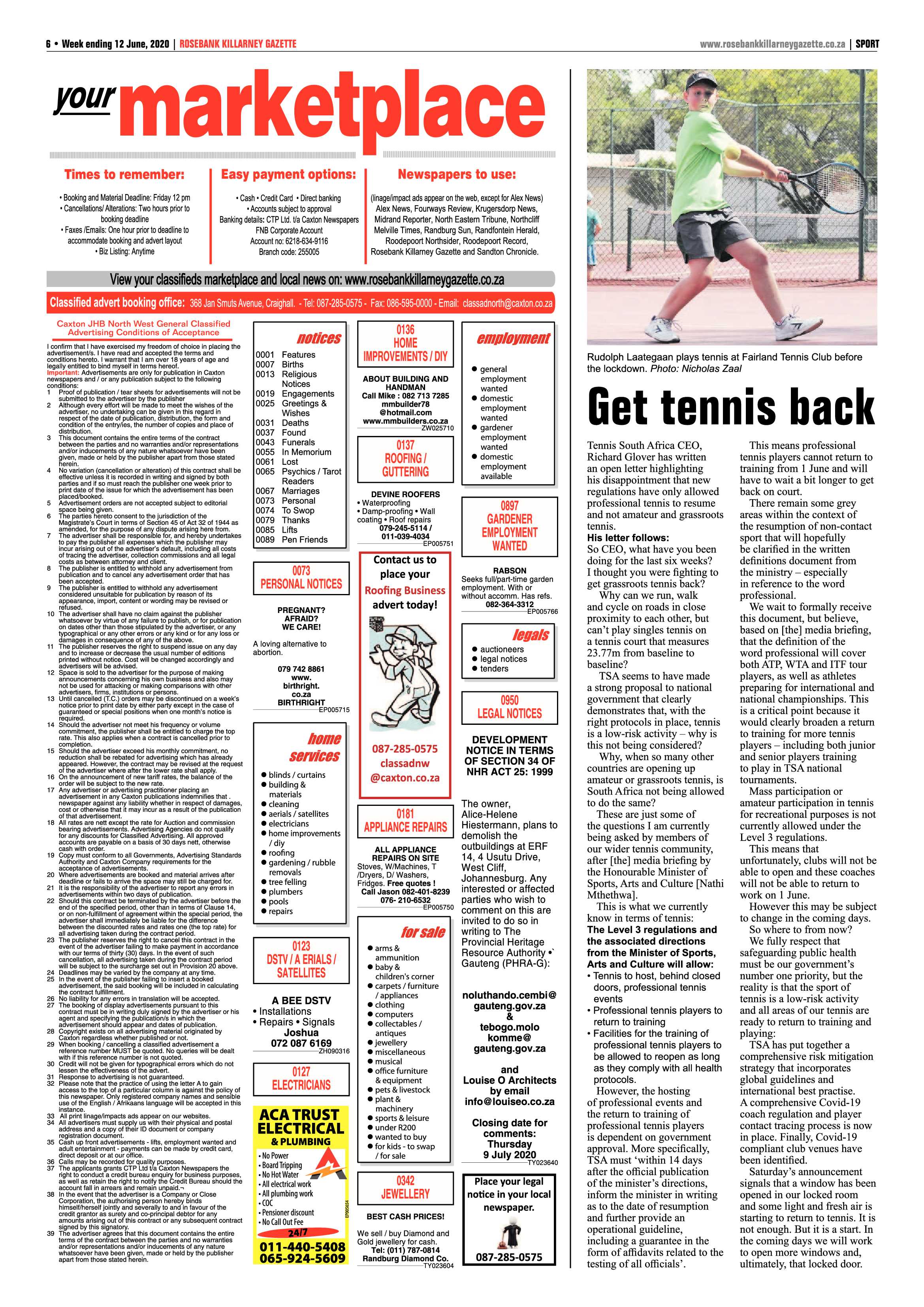 Rosebank Killarney Gazette 12 June 2020 page 6