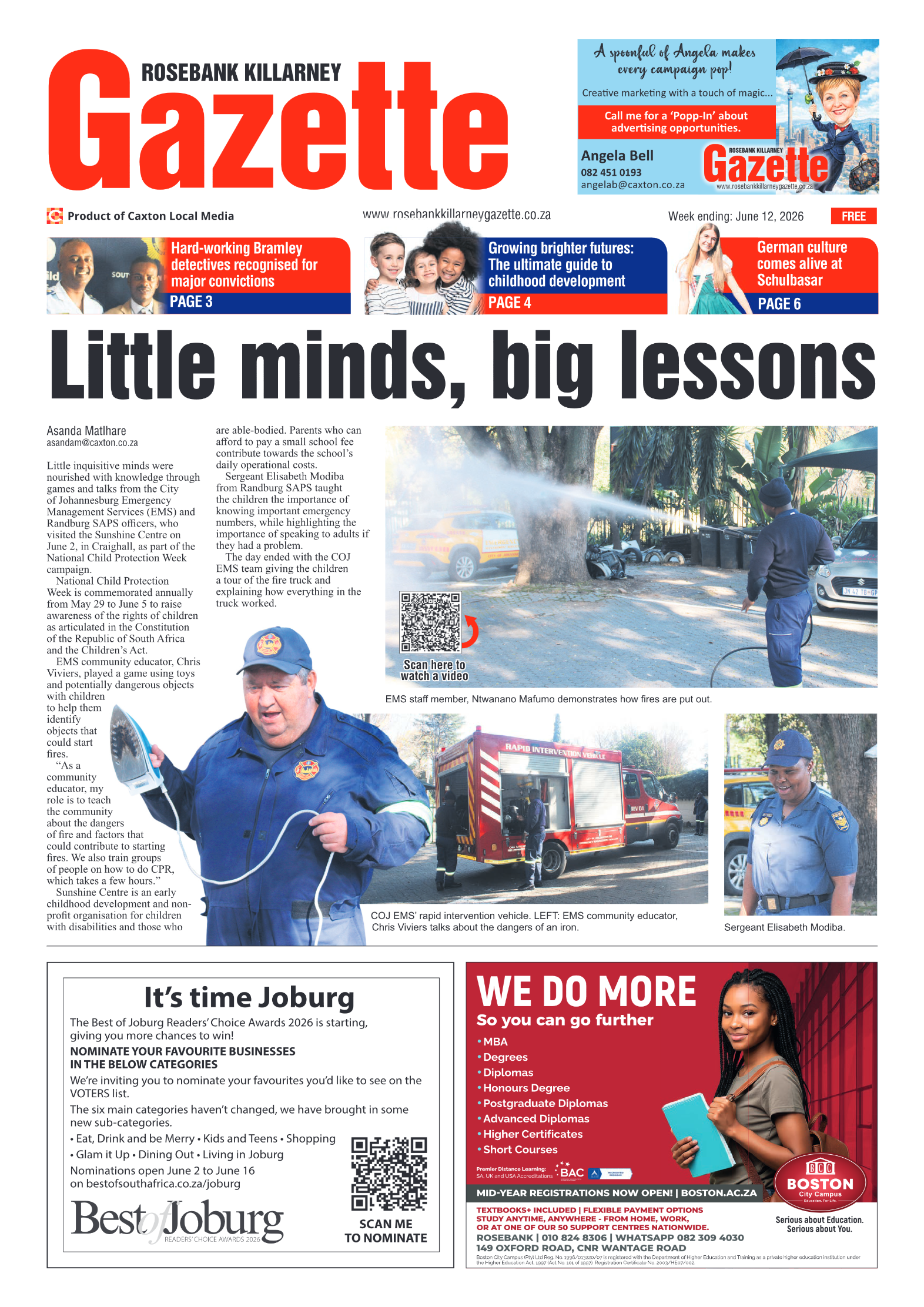 Rosebank Killarney Gazette 12 June 2026 page 1