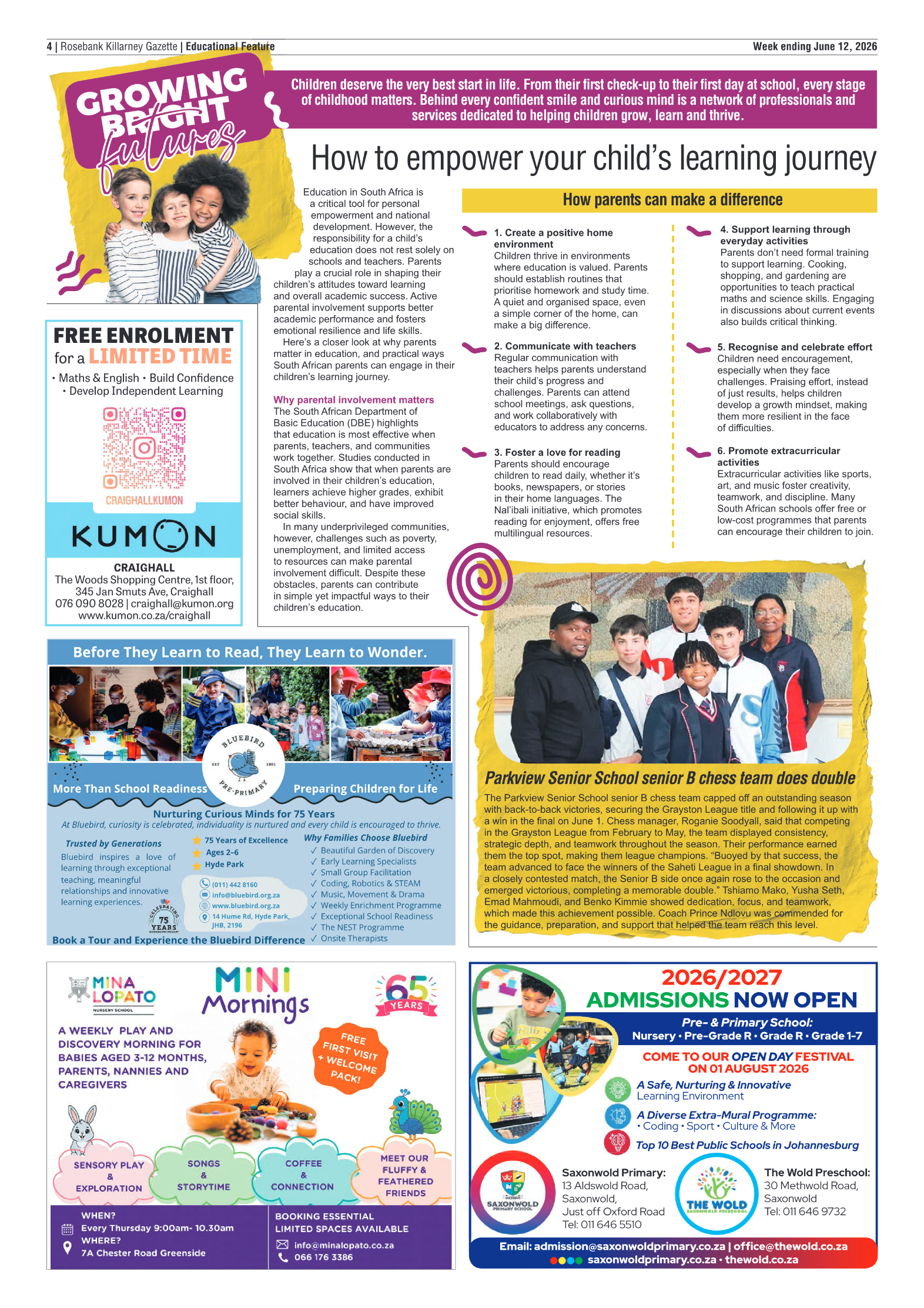 Rosebank Killarney Gazette 12 June 2026 page 4