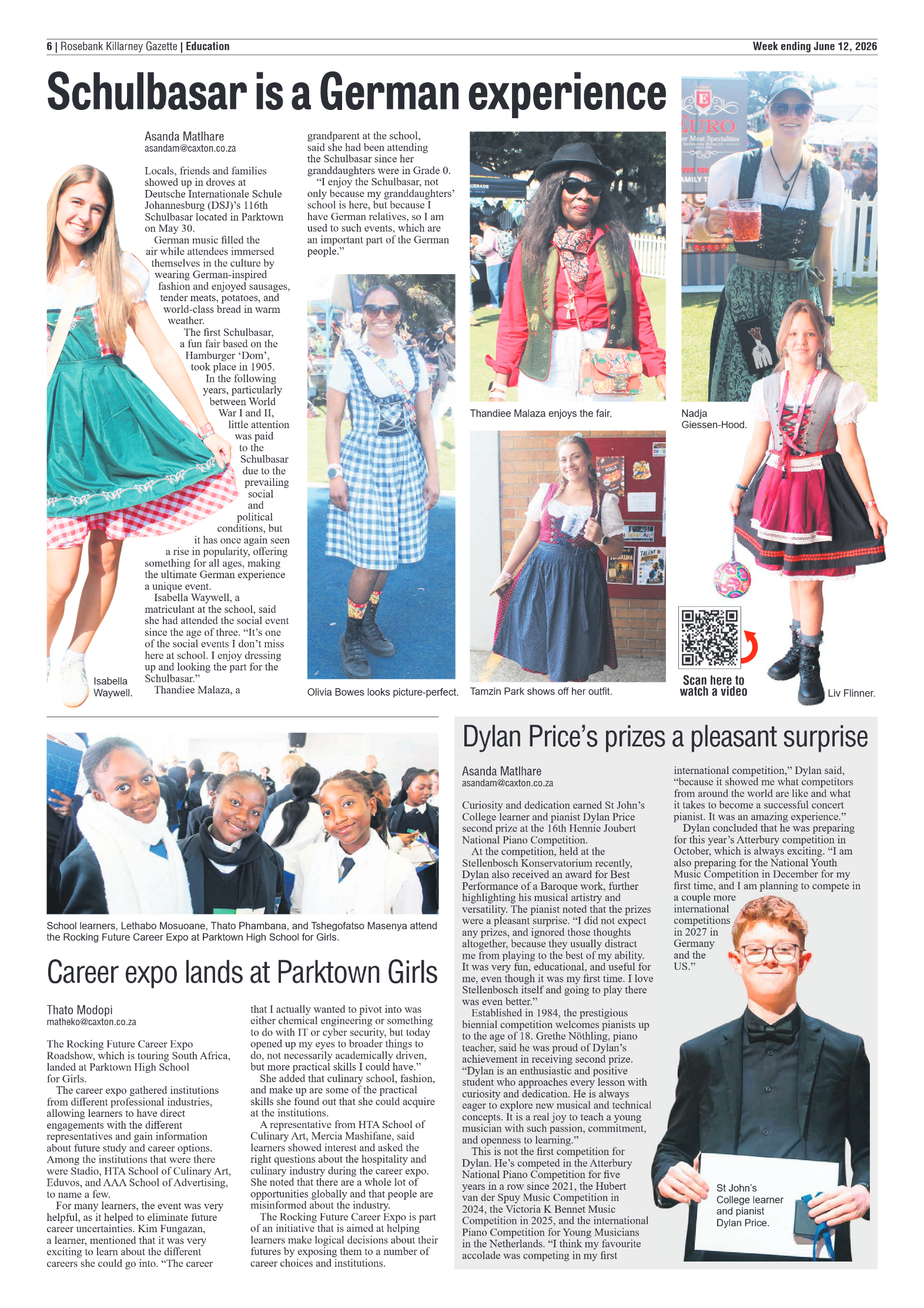 Rosebank Killarney Gazette 12 June 2026 page 6
