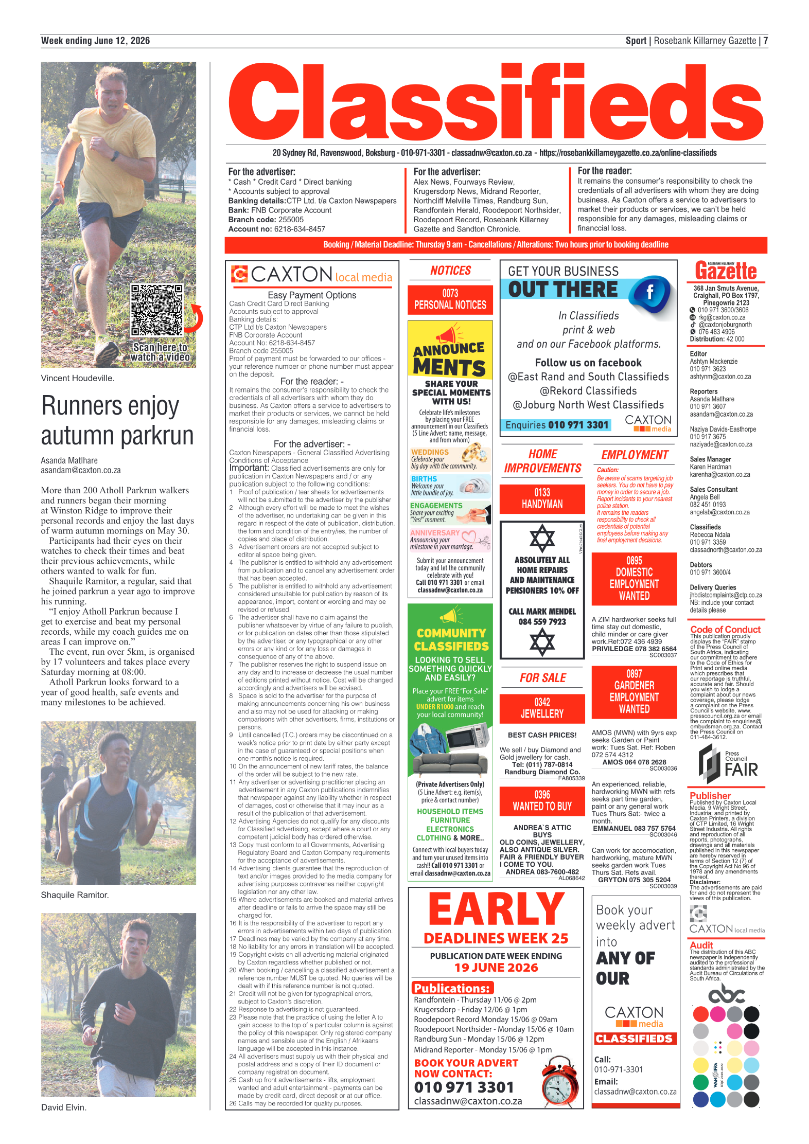 Rosebank Killarney Gazette 12 June 2026 page 7
