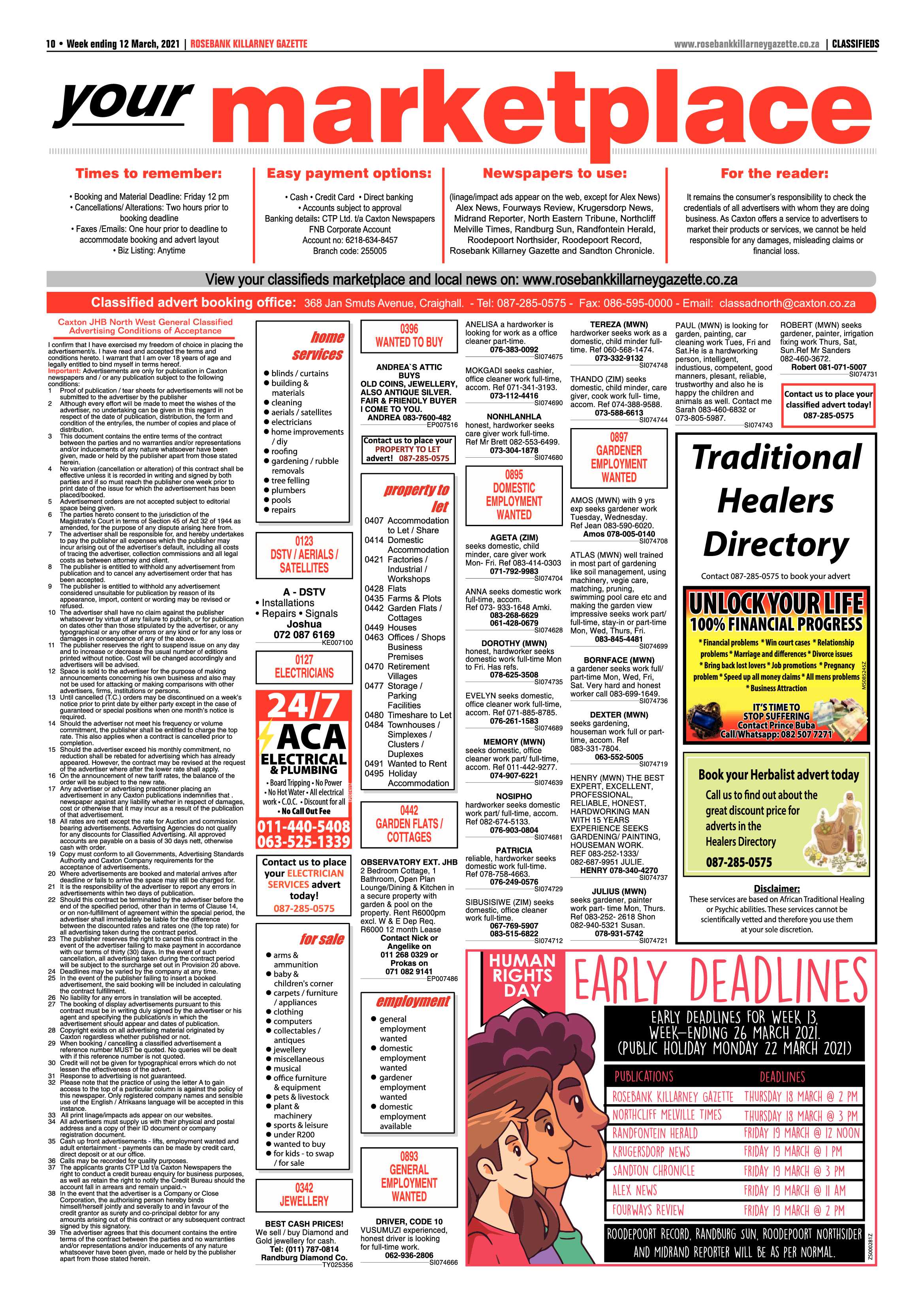 Rosebank Killarney Gazette 12 March 2021 page 10